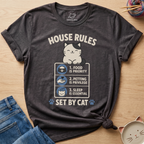 House Rules Set by Cat T-Shirt