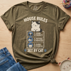 House Rules Set by Cat T-Shirt