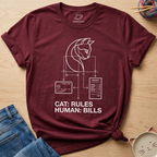 Cat: Rules Human: Bills T-Shirt