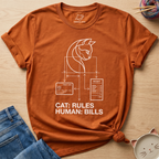 Cat: Rules Human: Bills T-Shirt