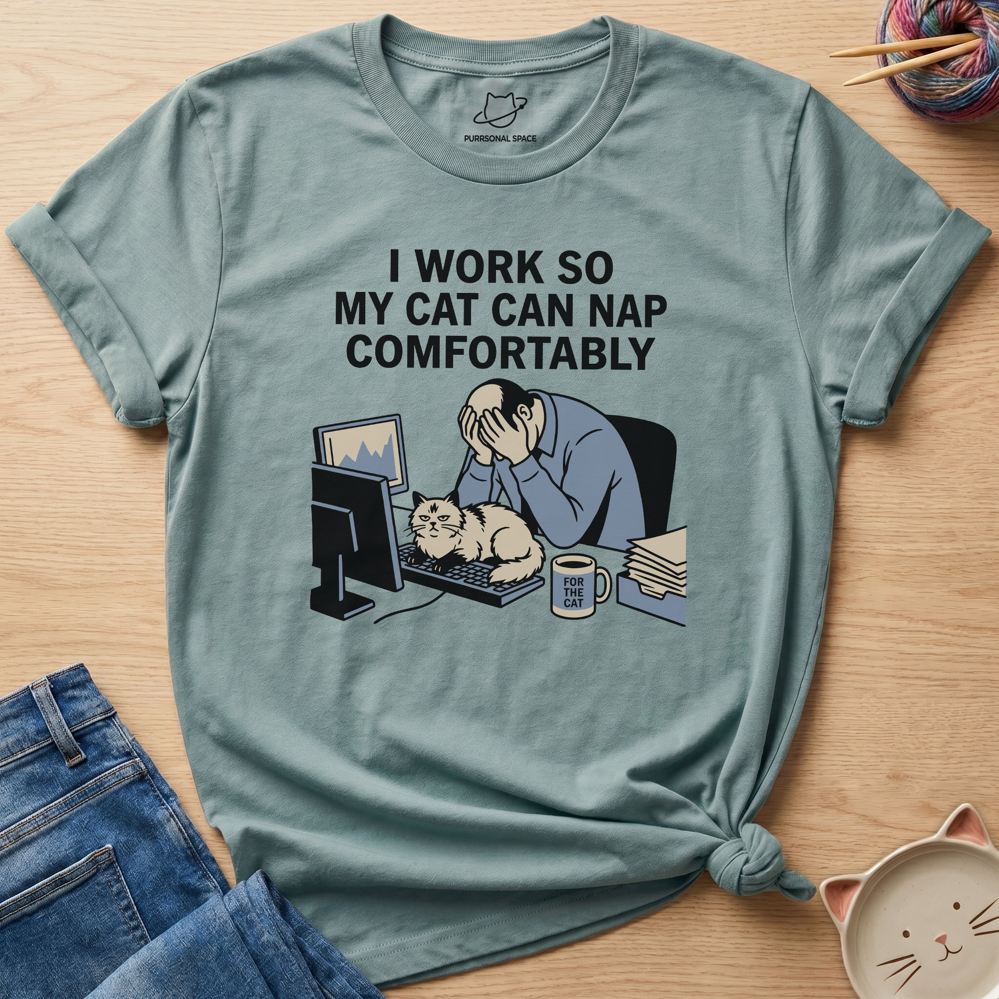 Cat Can Nap Comfortably T-Shirt