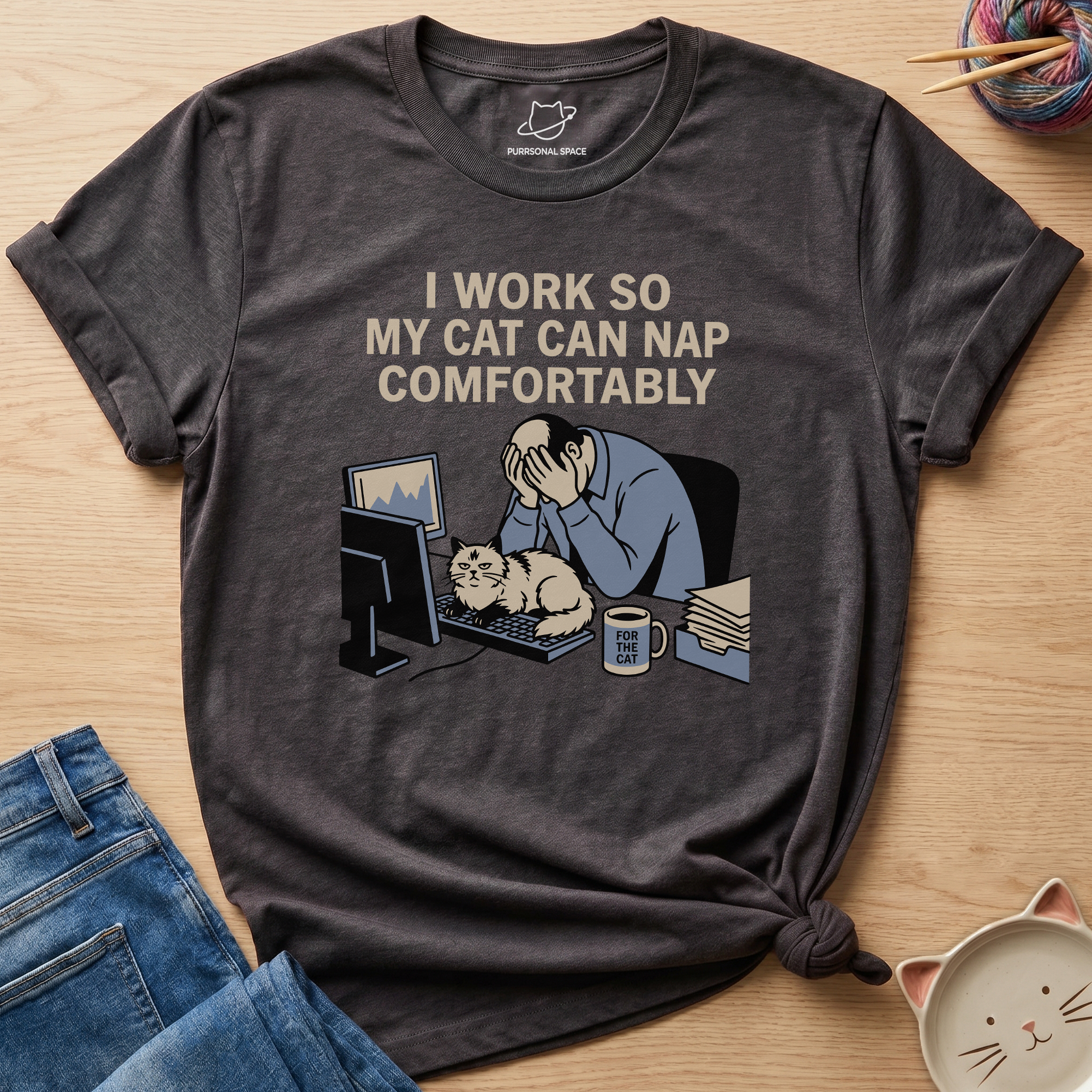 Cat Can Nap Comfortably T-Shirt