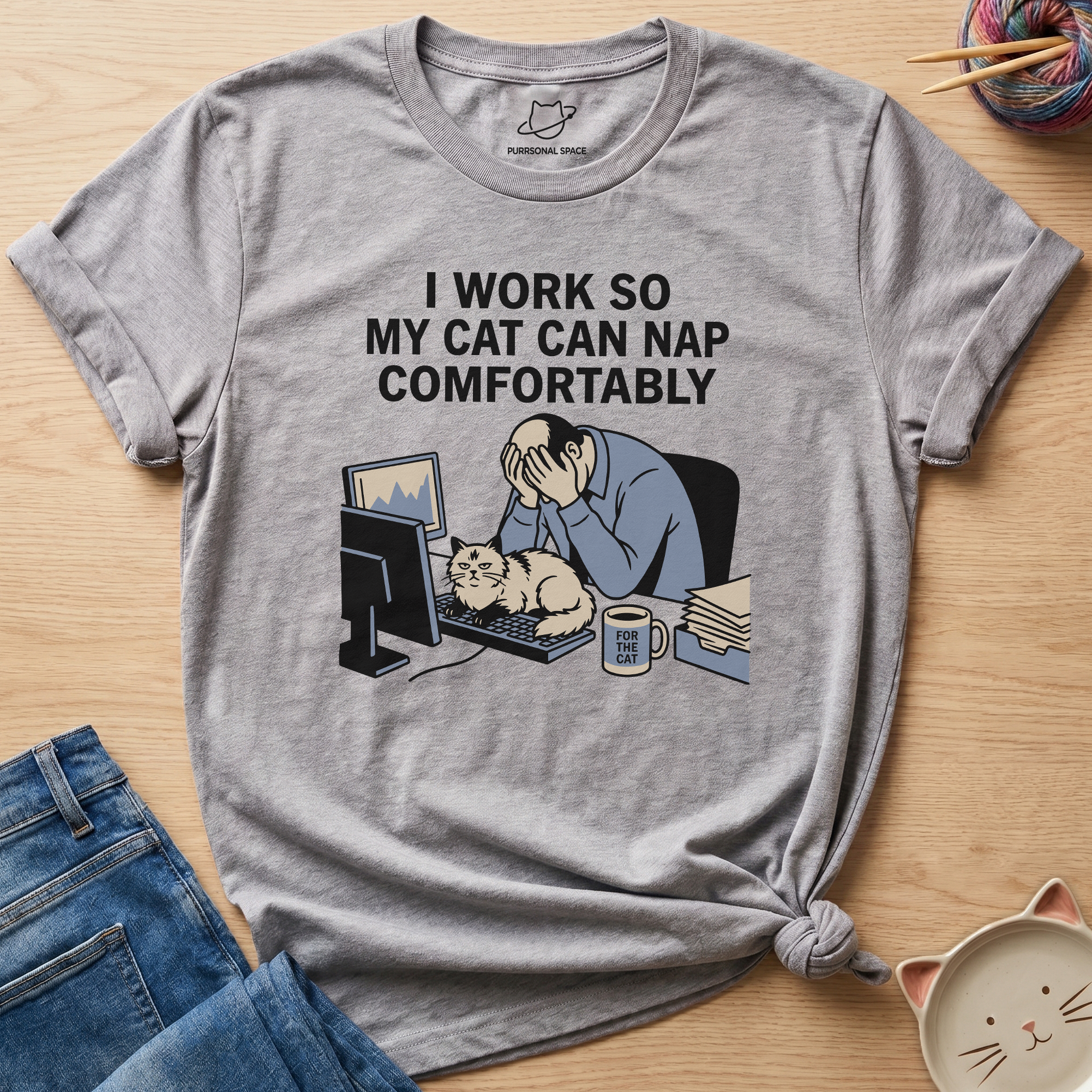 Cat Can Nap Comfortably T-Shirt