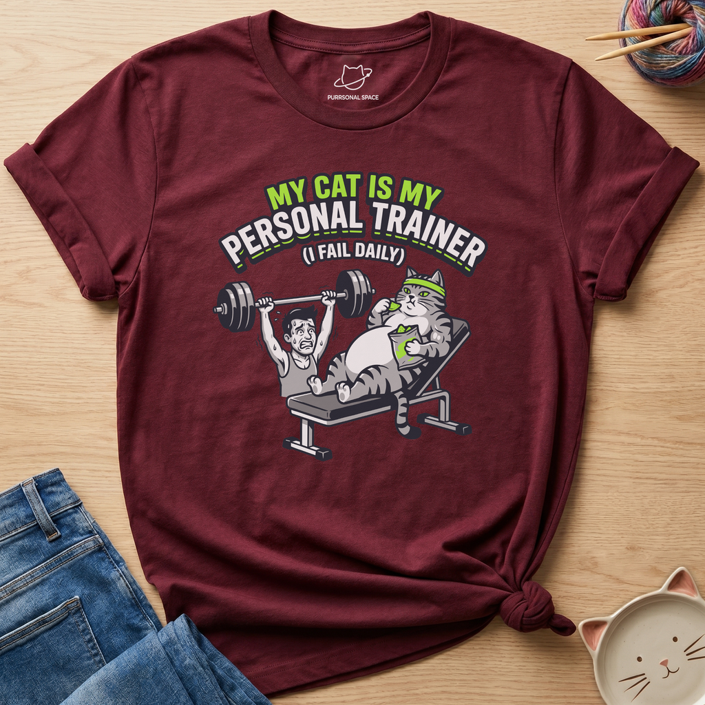 Cat Is My Personal Trainer T-Shirt