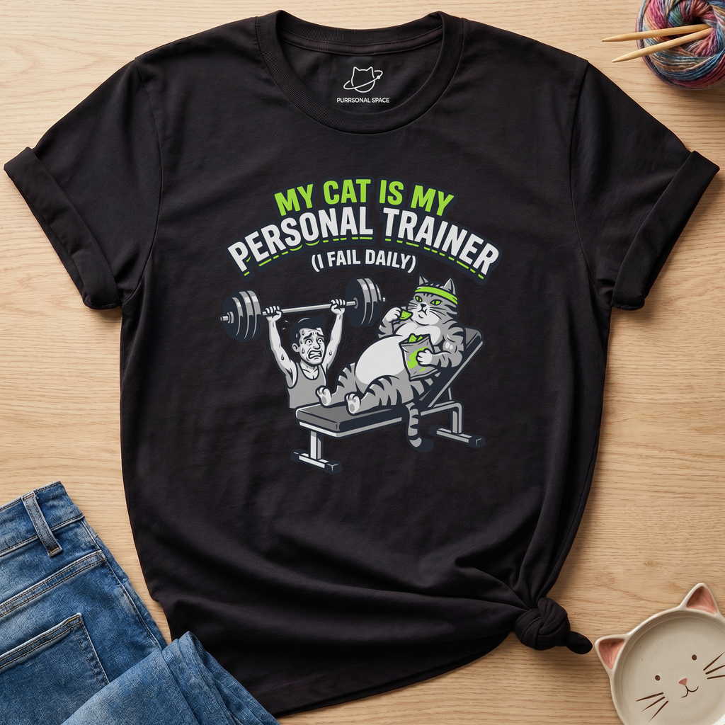Cat Is My Personal Trainer T-Shirt
