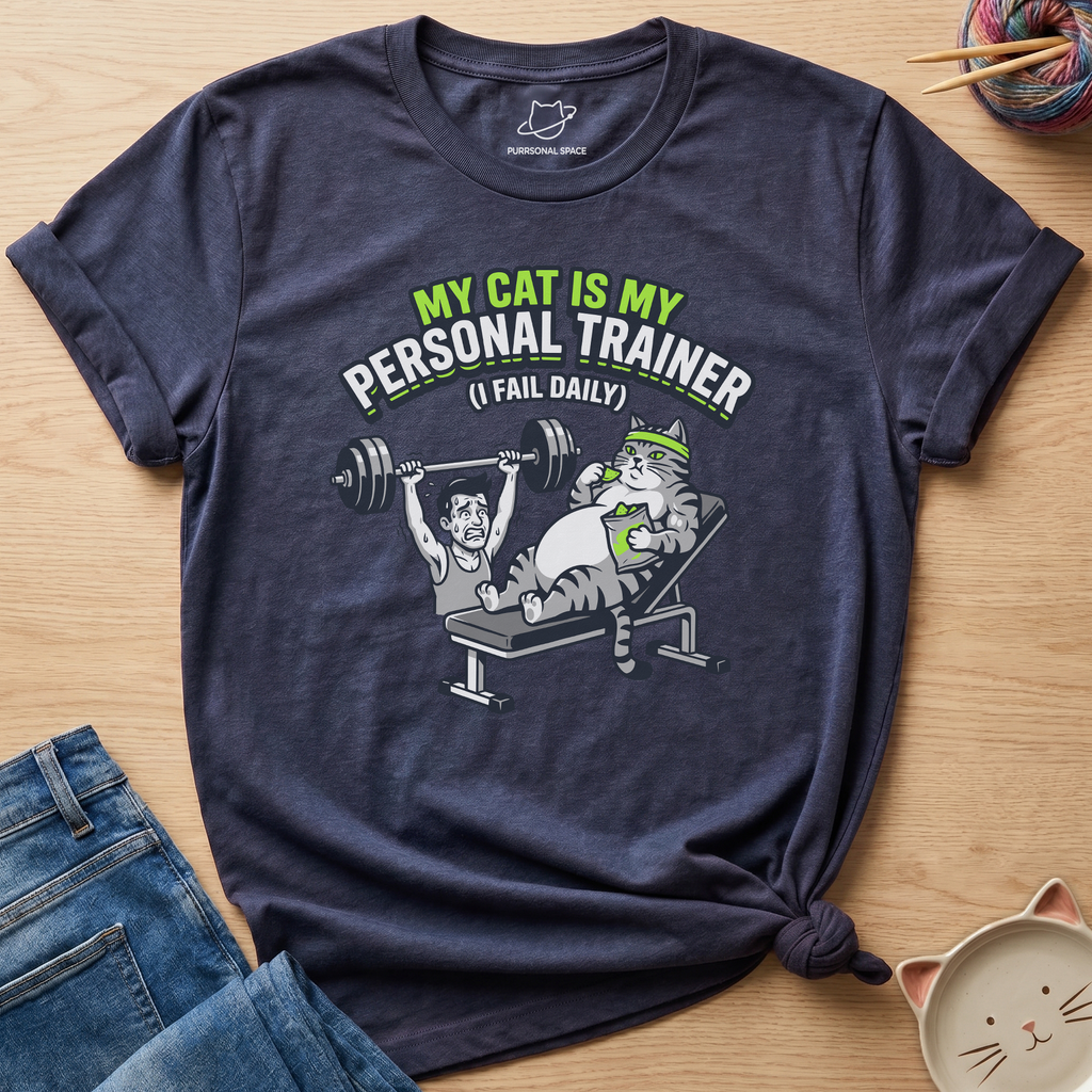 Cat Is My Personal Trainer T-Shirt