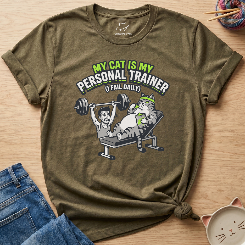 Cat Is My Personal Trainer T-Shirt