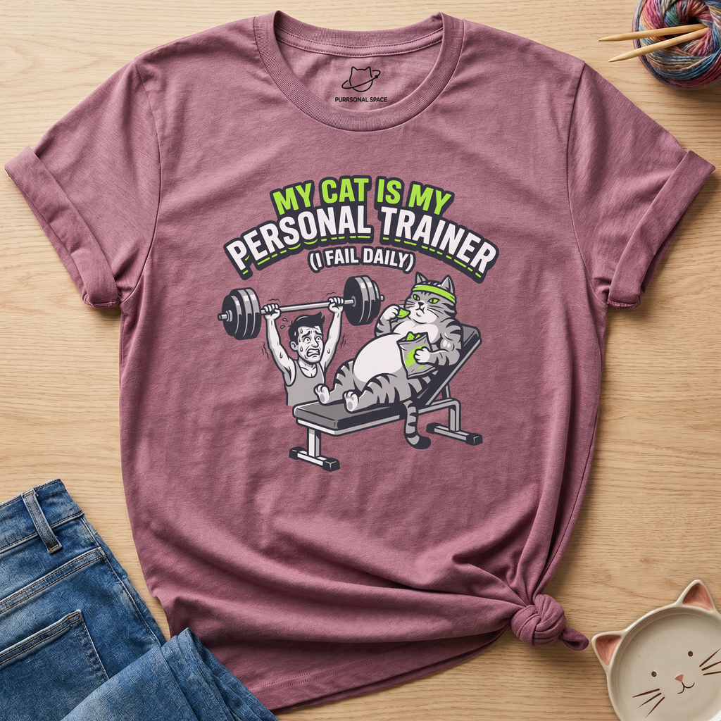 Cat Is My Personal Trainer T-Shirt