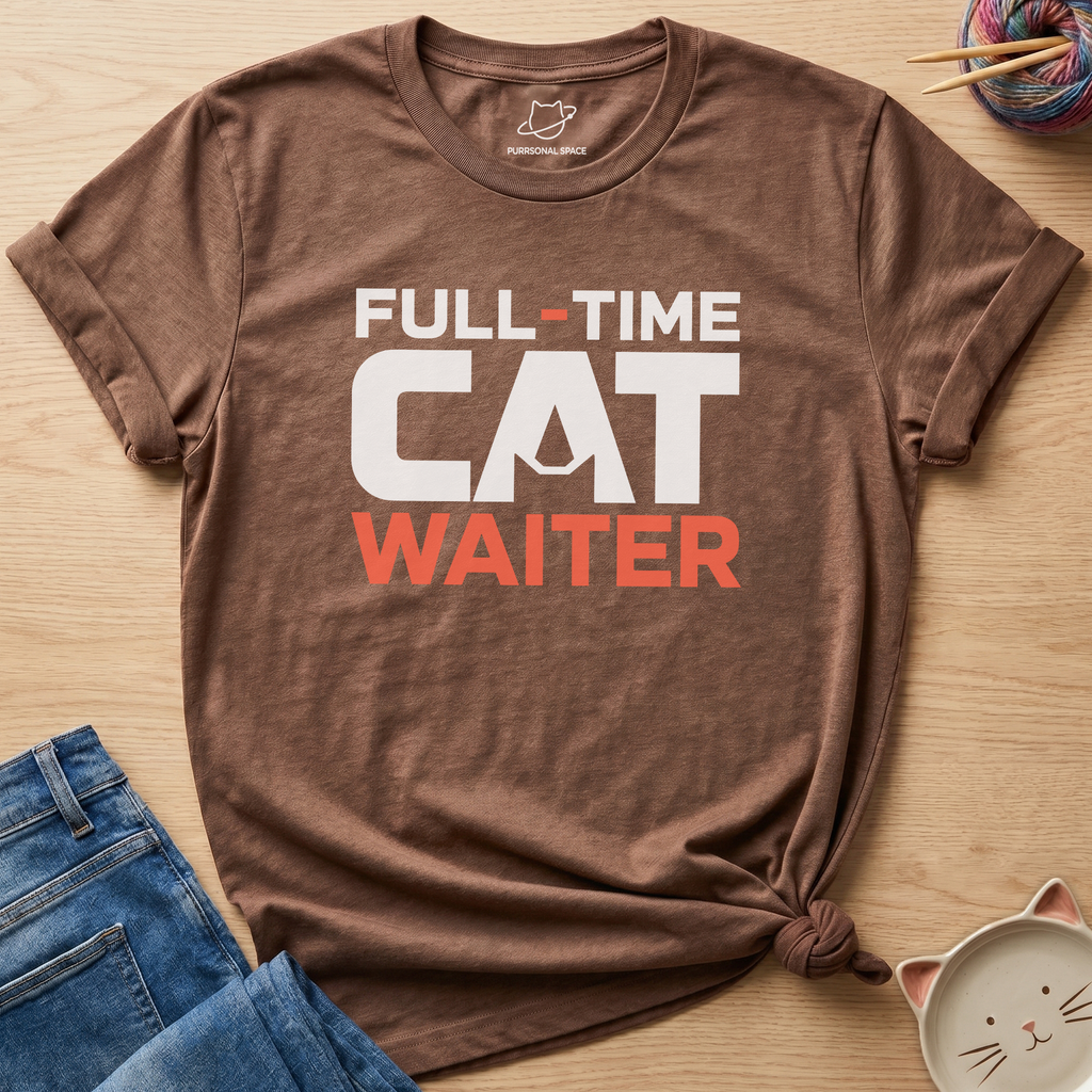 Full-Time Cat Waiter T-Shirt