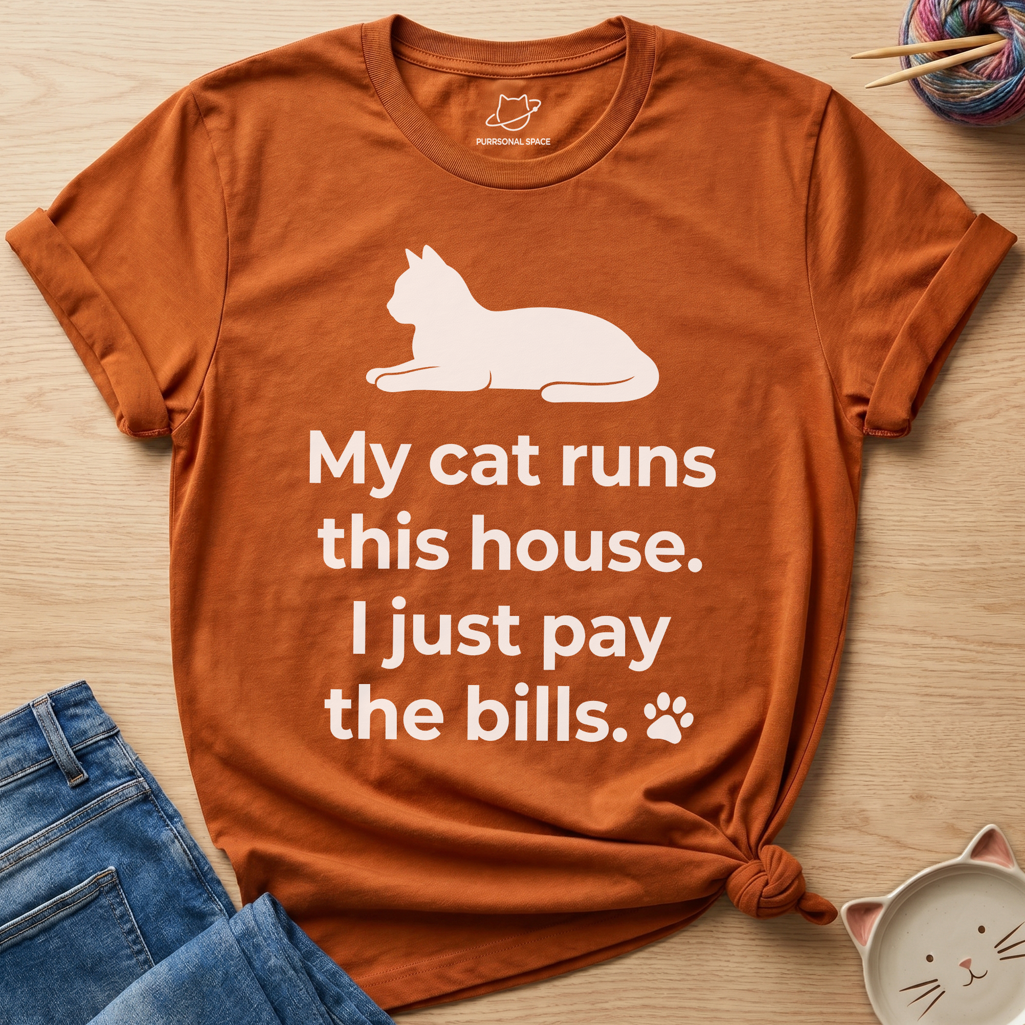 My Cat Runs This House T-Shirt