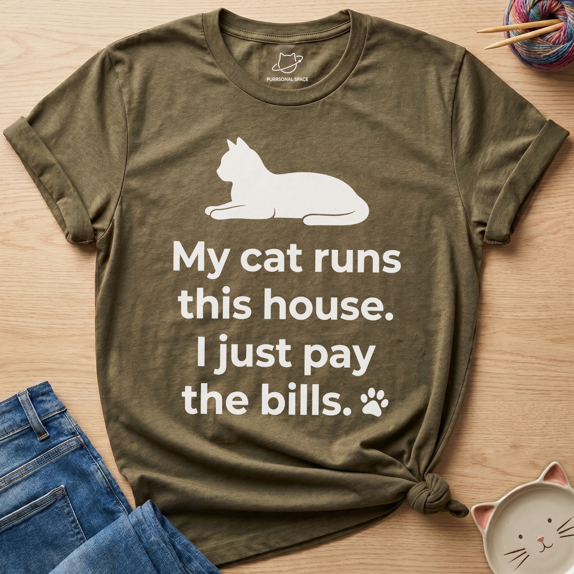 My Cat Runs This House T-Shirt