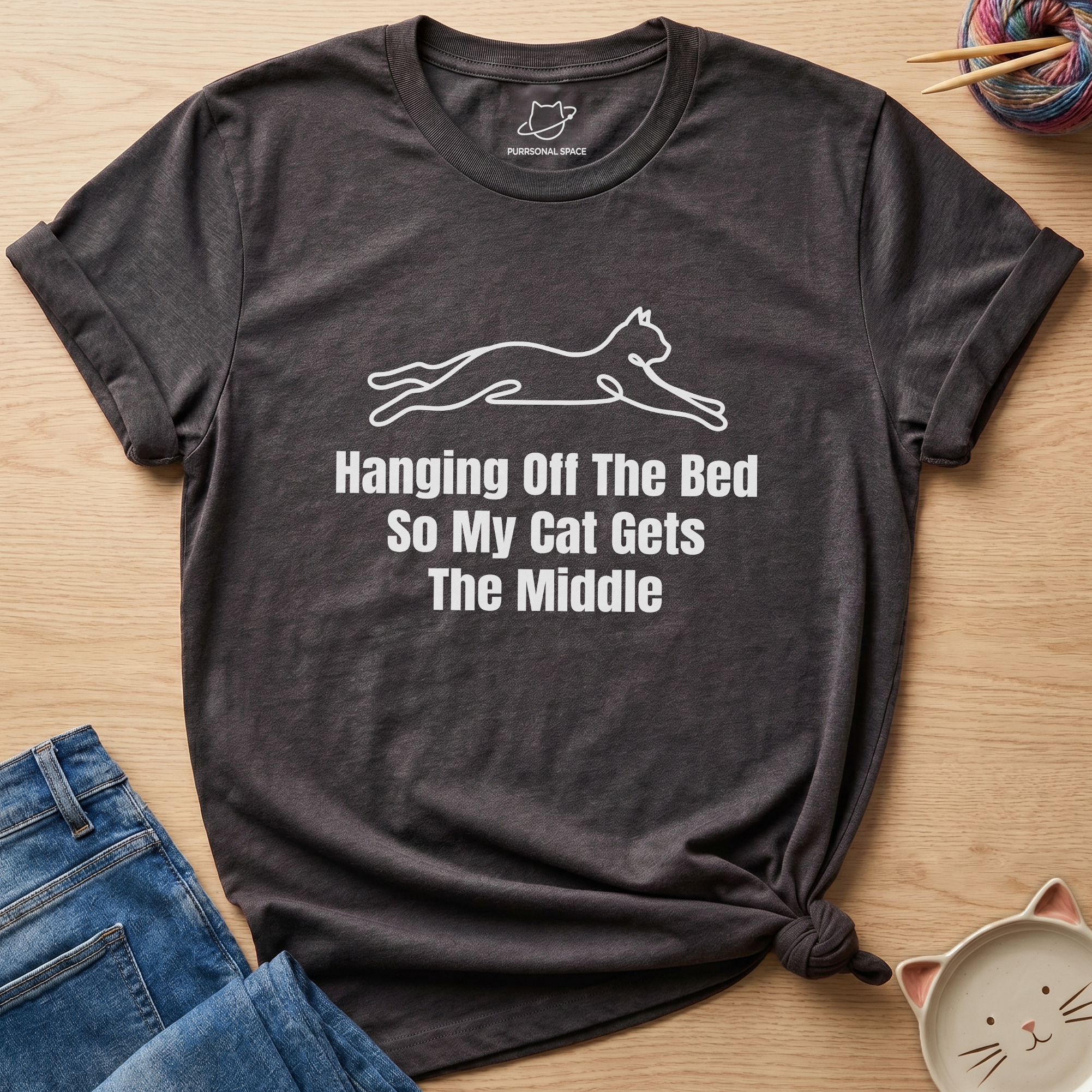 Hanging Off The Bed T-Shirt