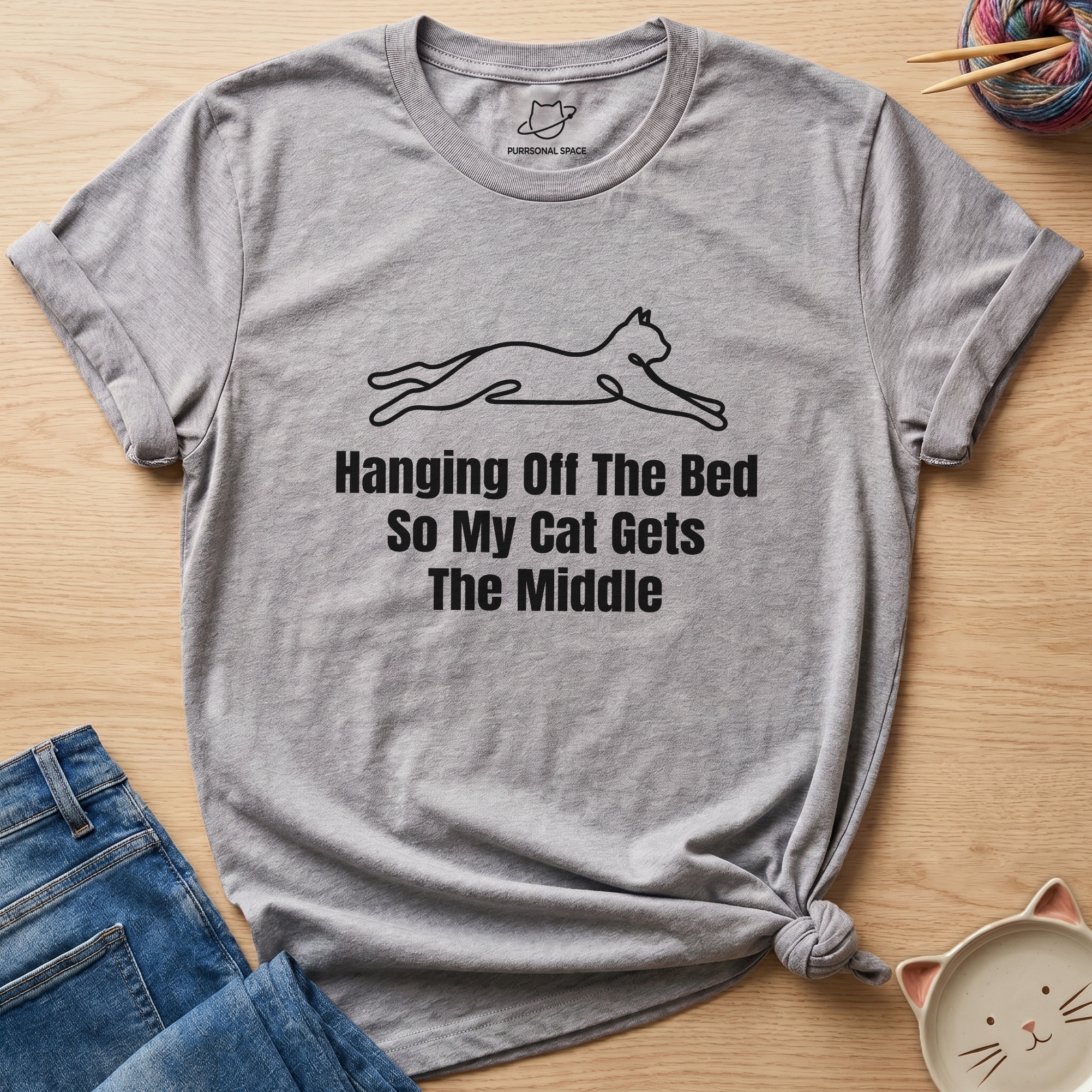 Hanging Off The Bed T-Shirt