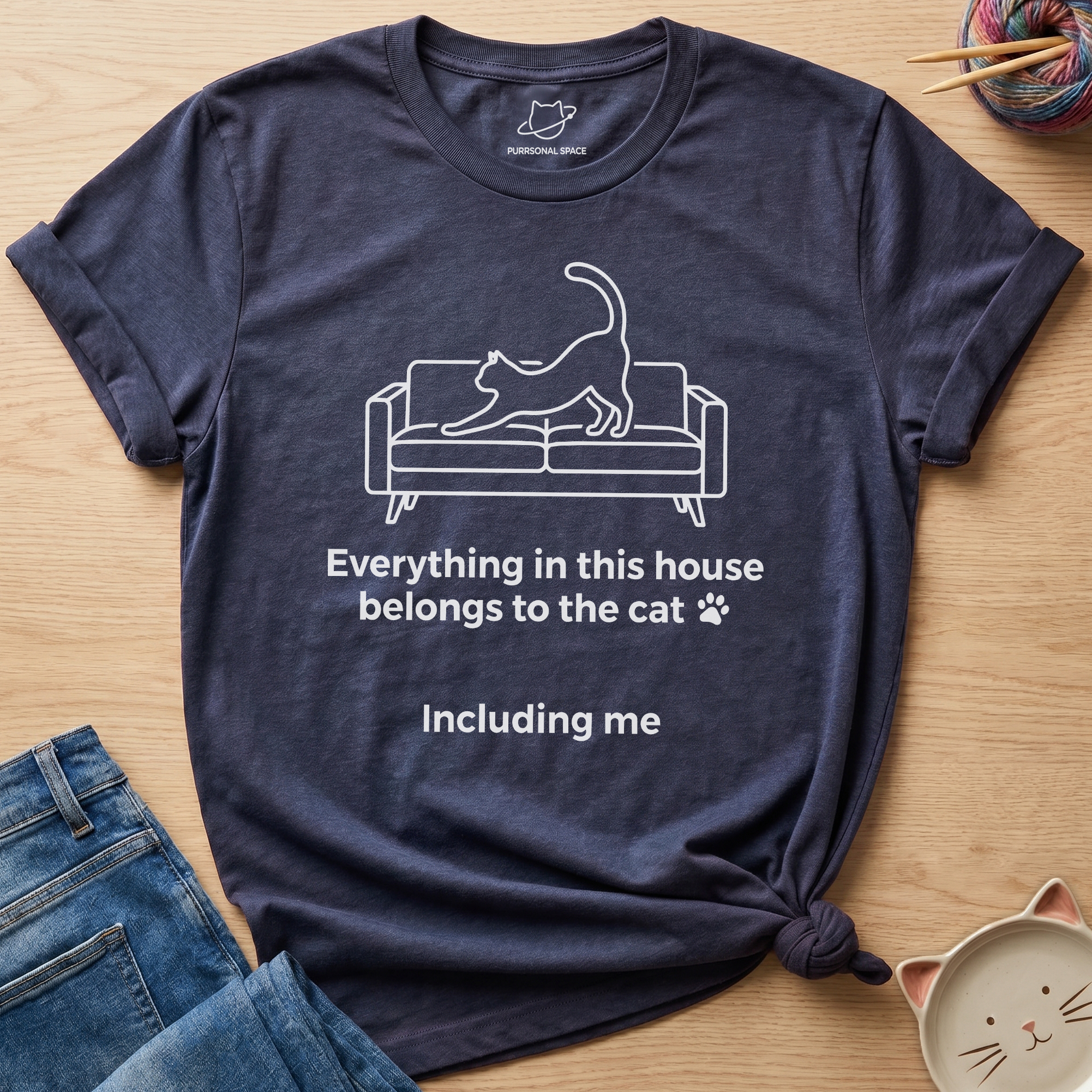 House Belongs To Cat T-Shirt