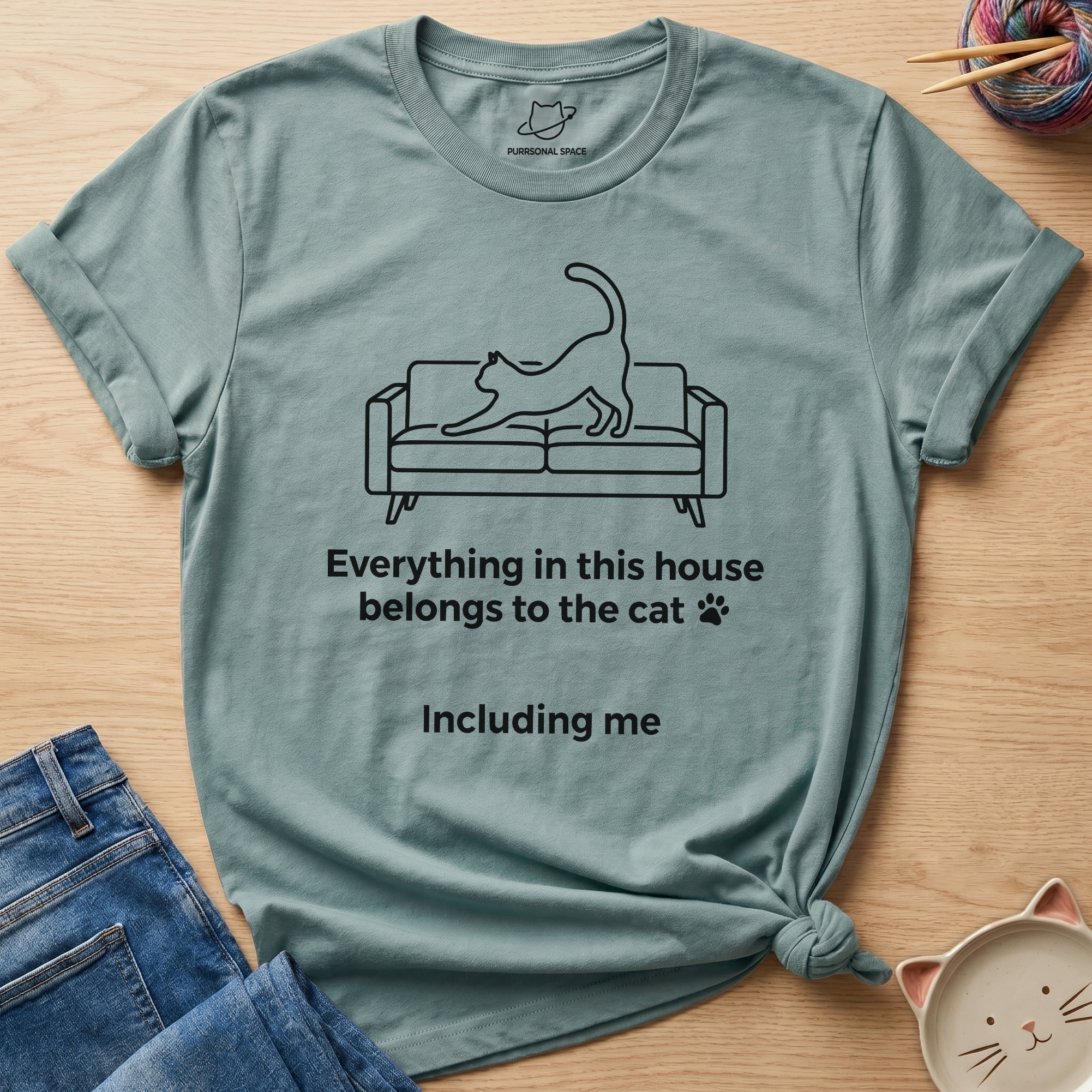 House Belongs To Cat T-Shirt