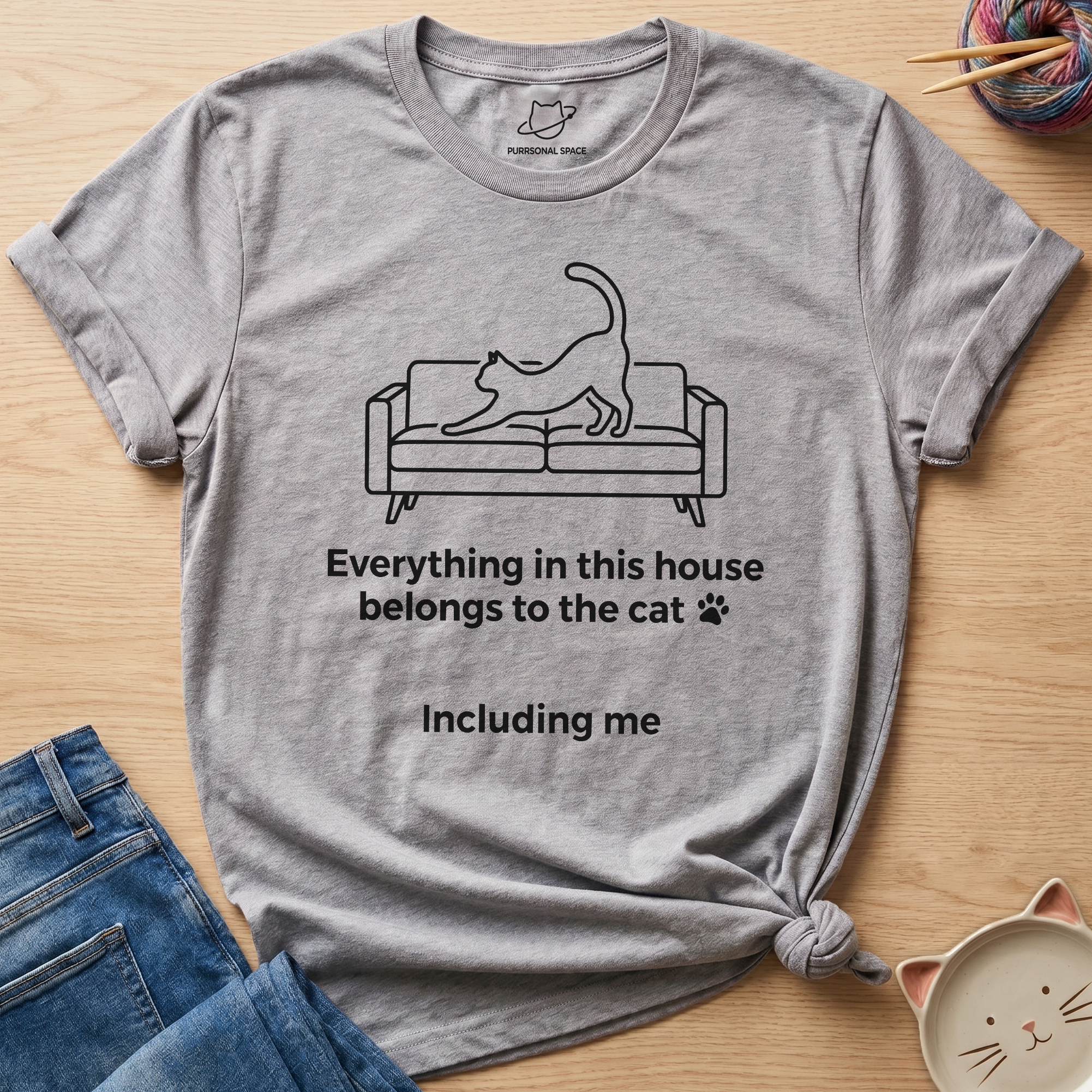 House Belongs To Cat T-Shirt