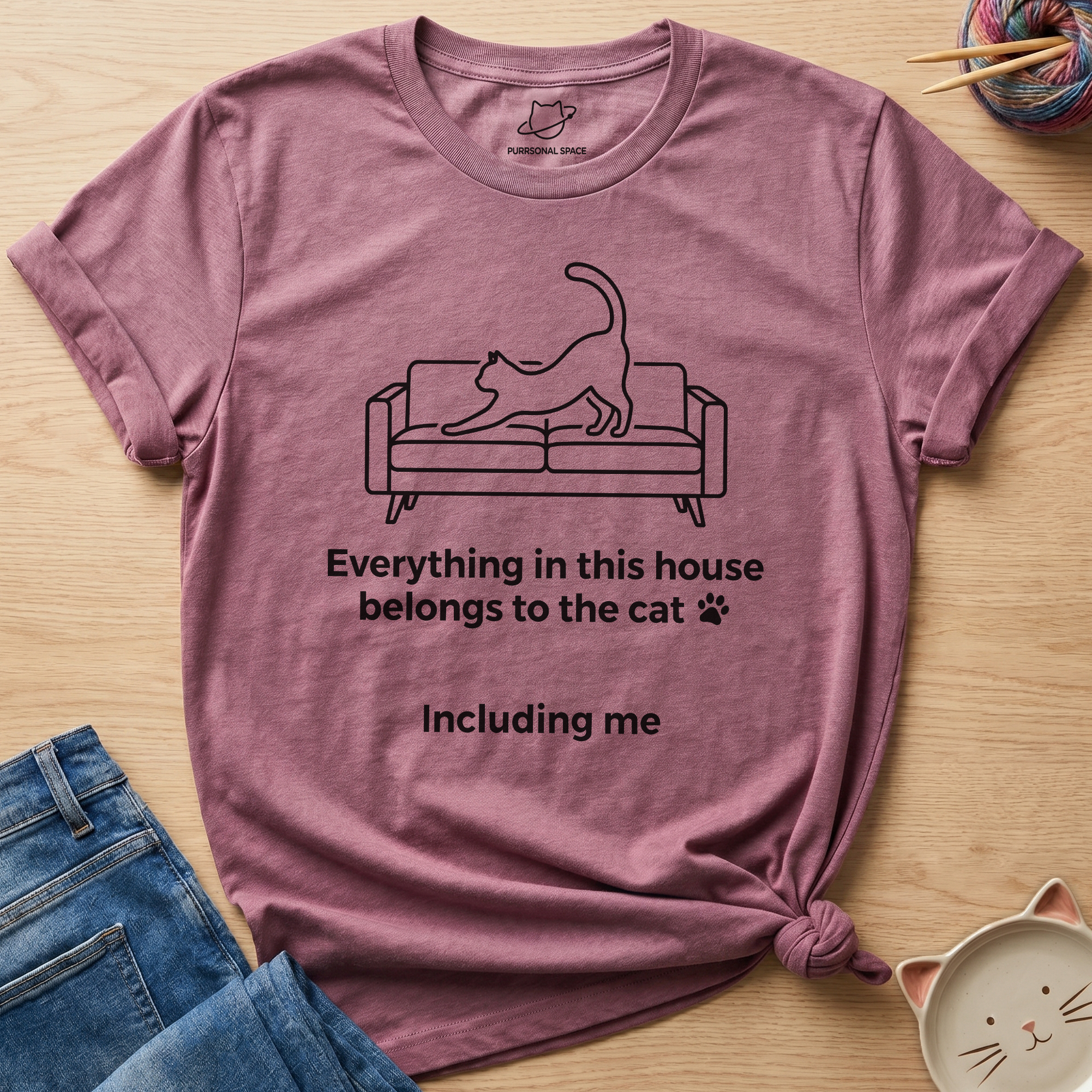 House Belongs To Cat T-Shirt