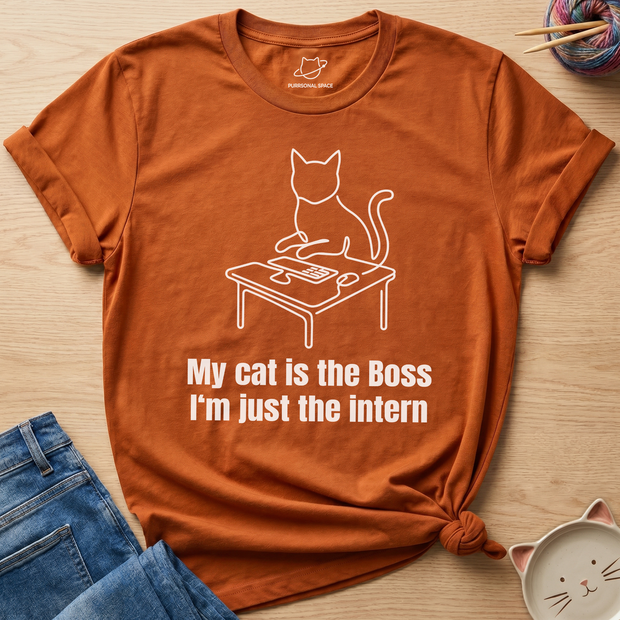 My Cat Is The Boss T-Shirt