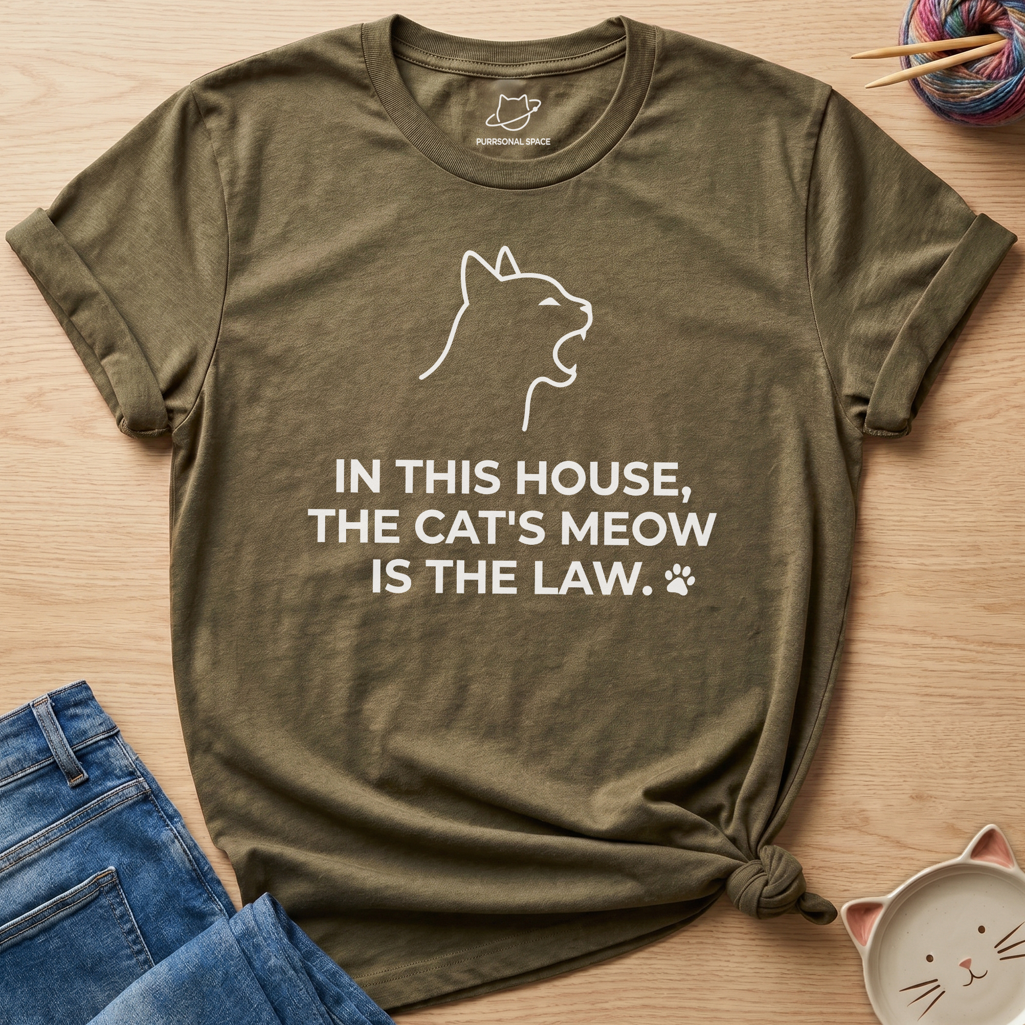 Cat's Meow Is The Law T-Shirt