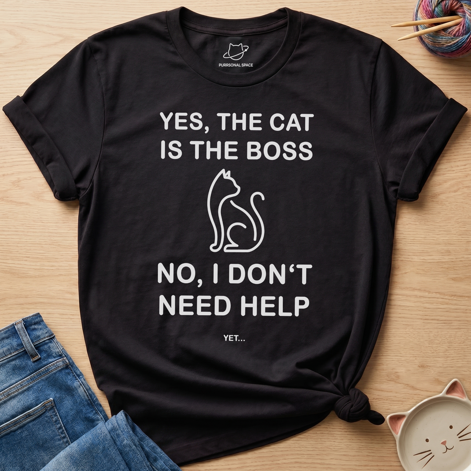 Cat Is The Boss T-Shirt