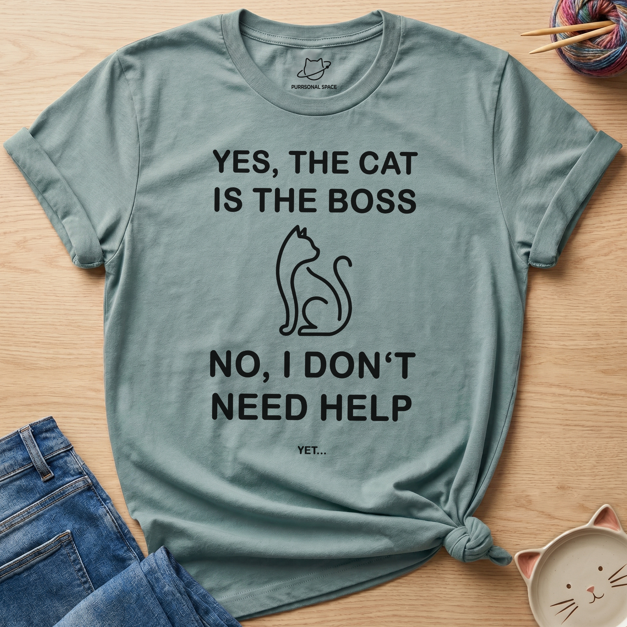 Cat Is The Boss T-Shirt