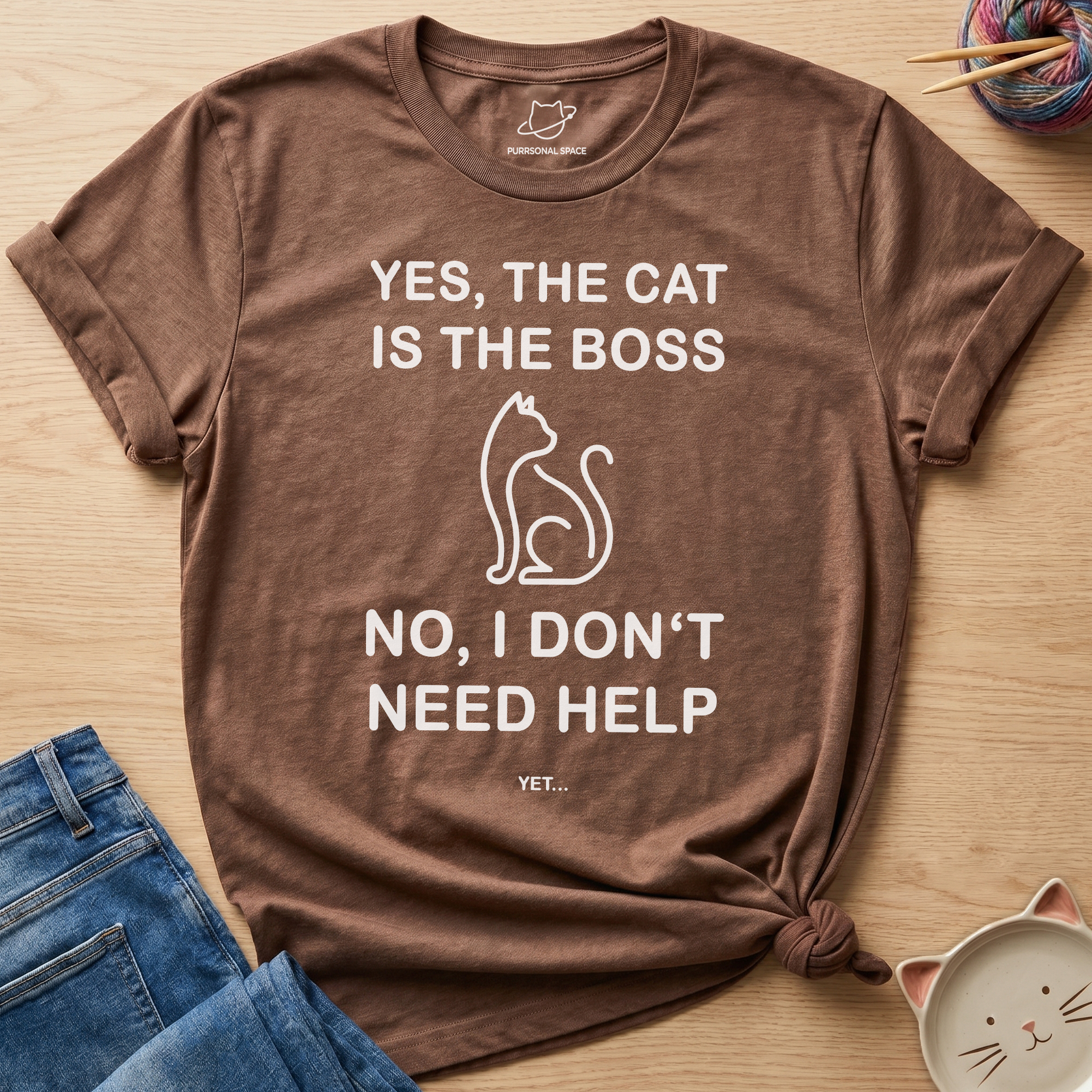 Cat Is The Boss T-Shirt
