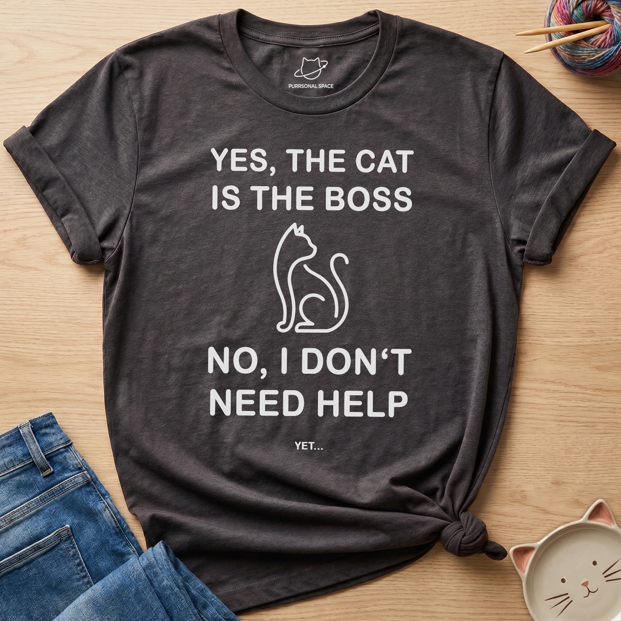Cat Is The Boss T-Shirt