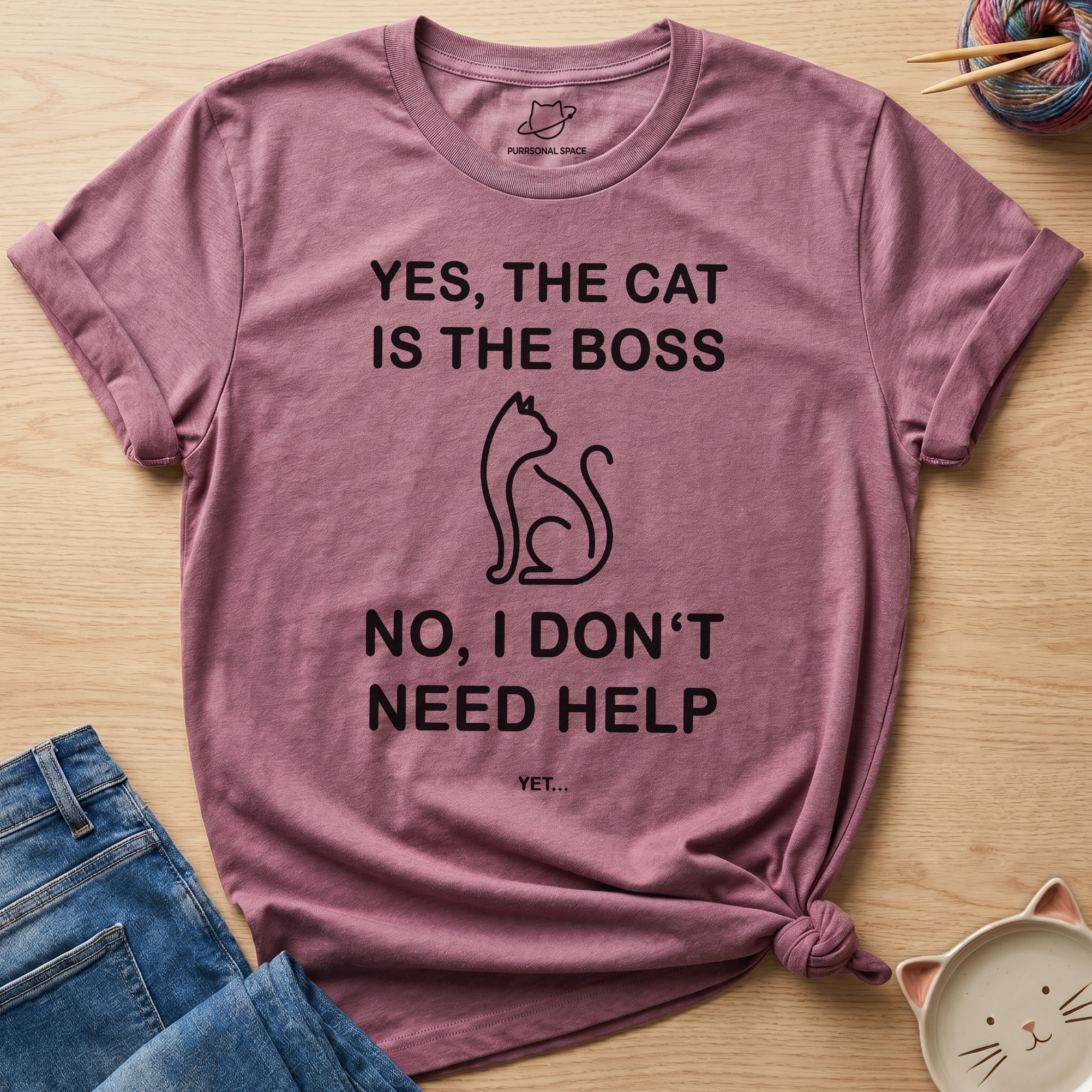 Cat Is The Boss T-Shirt