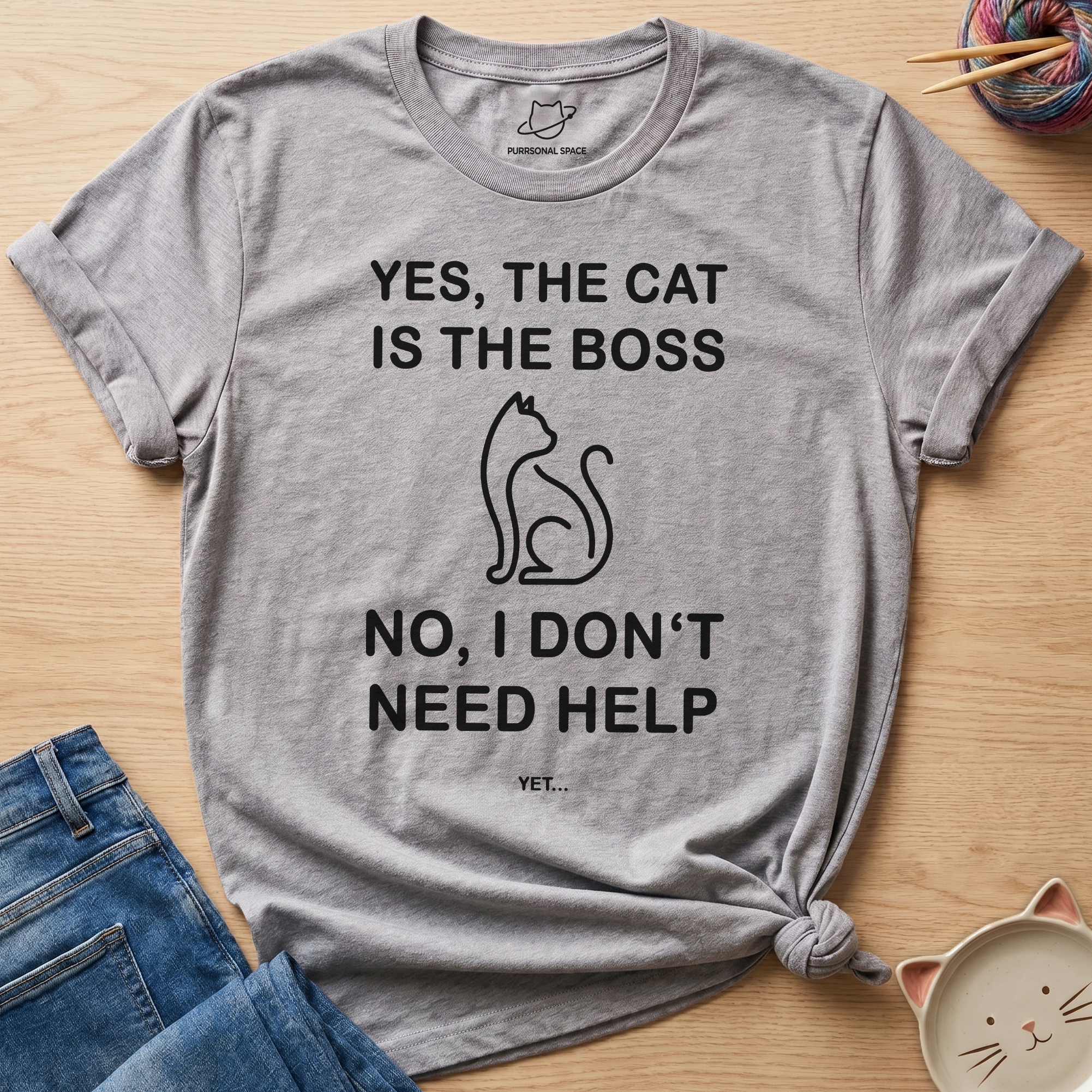 Cat Is The Boss T-Shirt