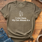 I Live Here My Cat Allows It T-Shirt