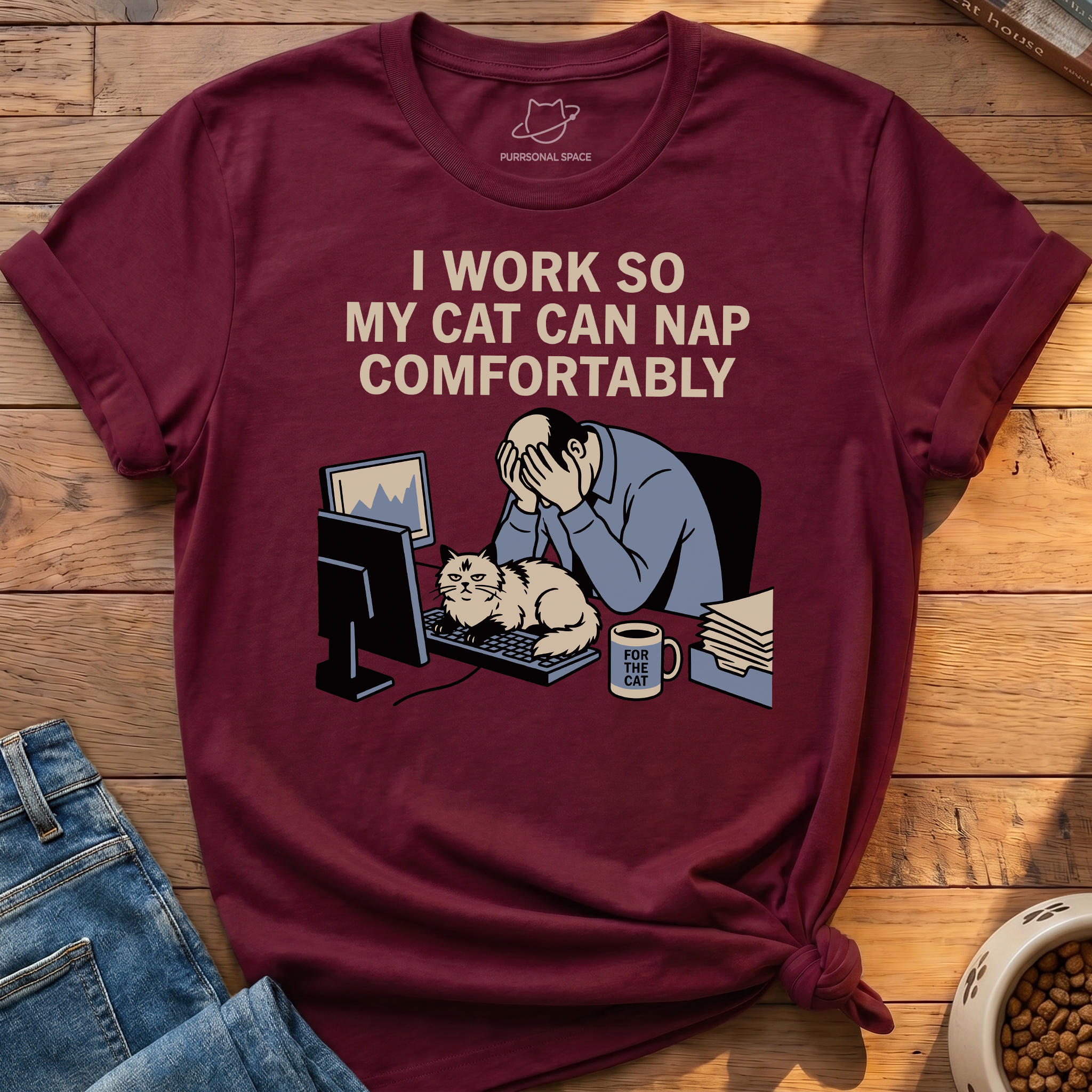Cat Can Nap Comfortably T-Shirt