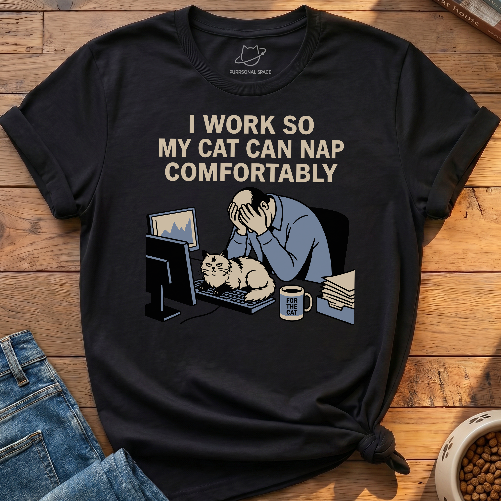Cat Can Nap Comfortably T-Shirt