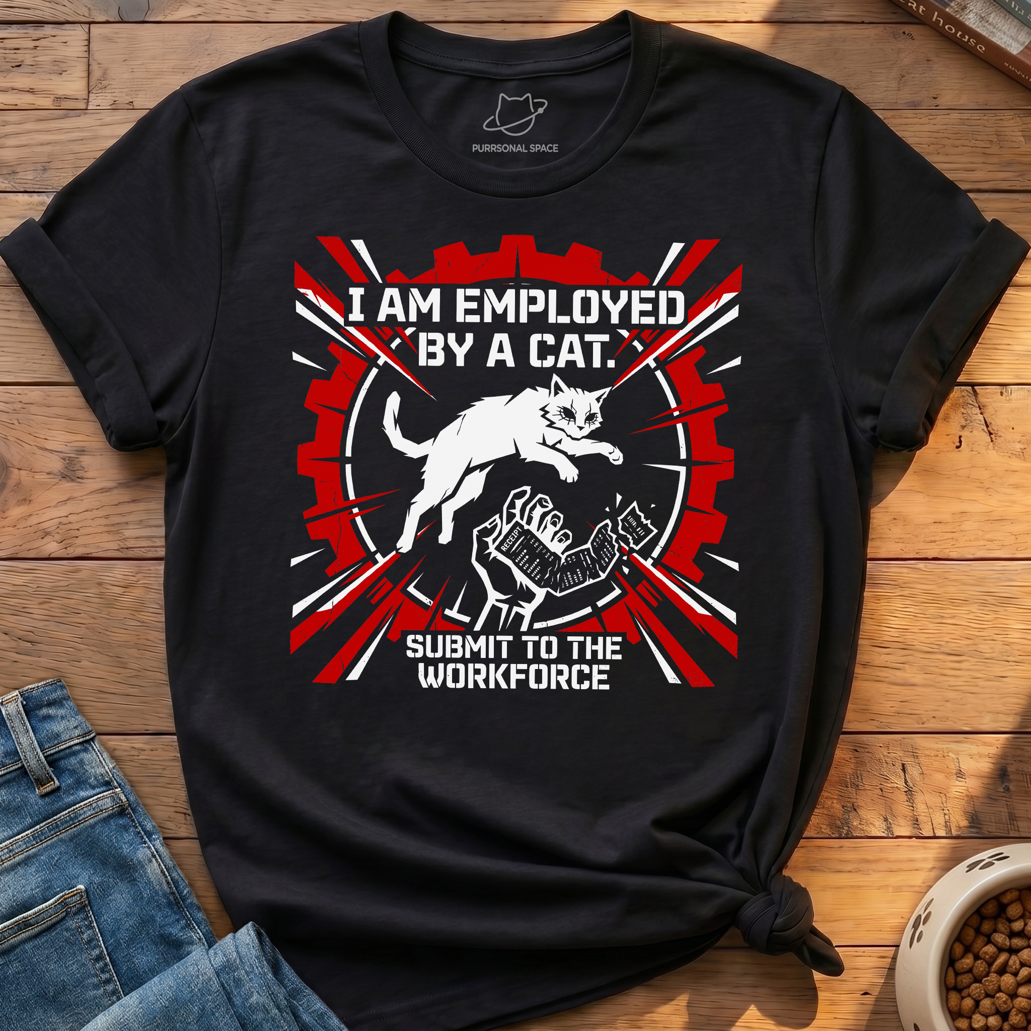 Employed By A Cat T-Shirt