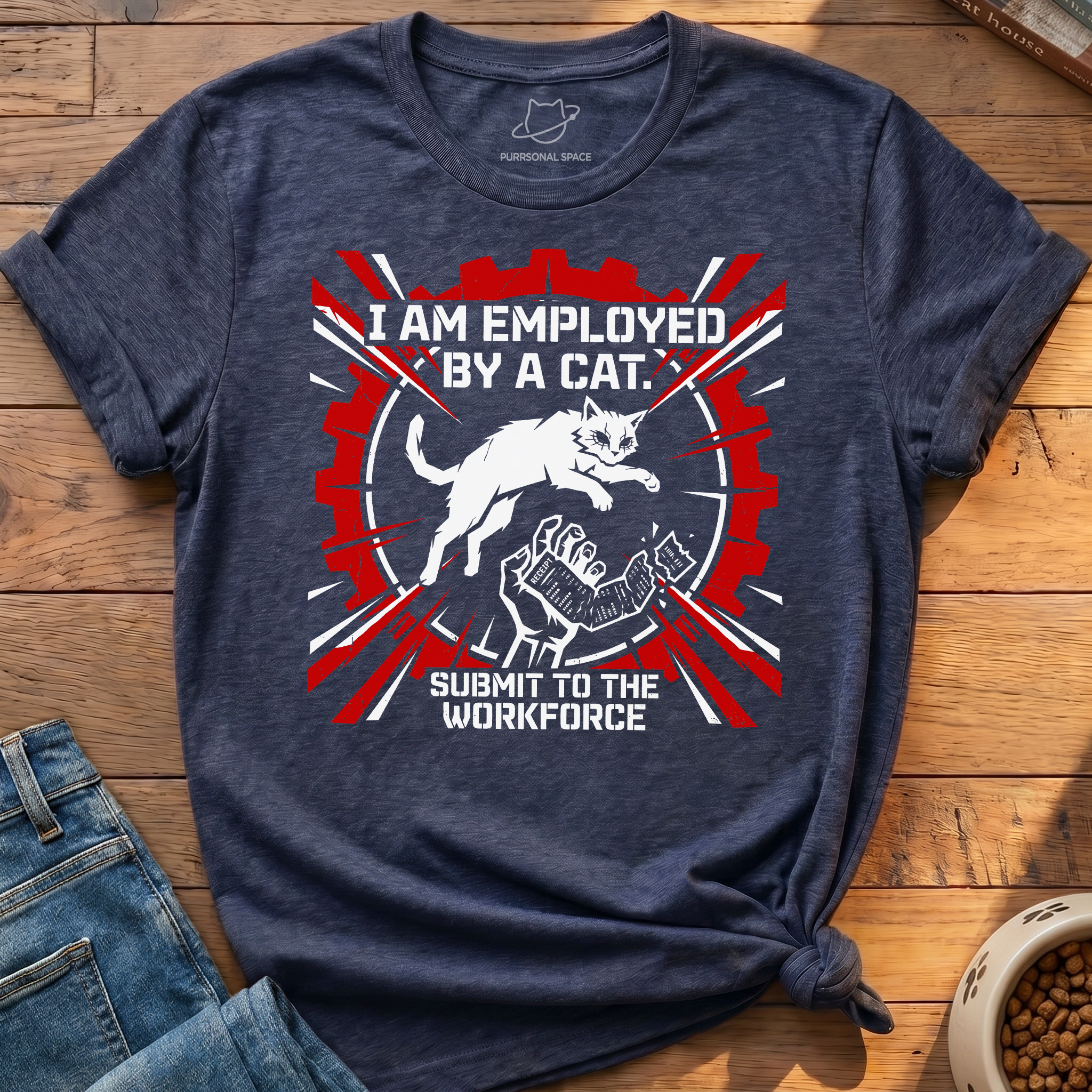 Employed By A Cat T-Shirt