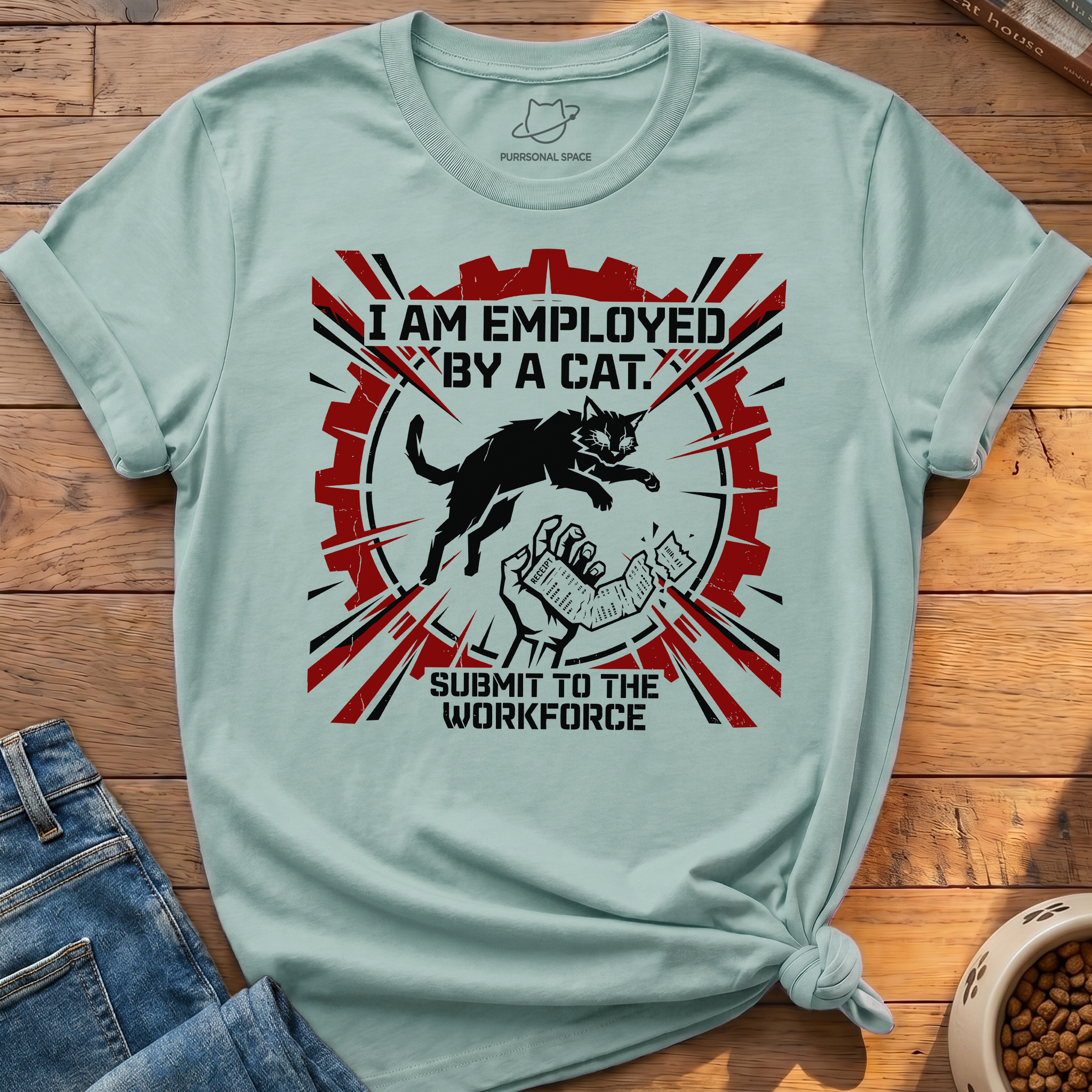 Employed By A Cat T-Shirt