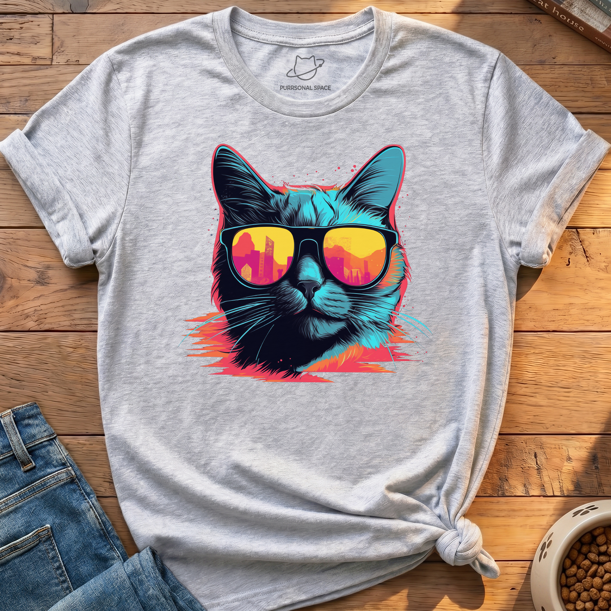 Cat 90s Sunglasses T-Shirt