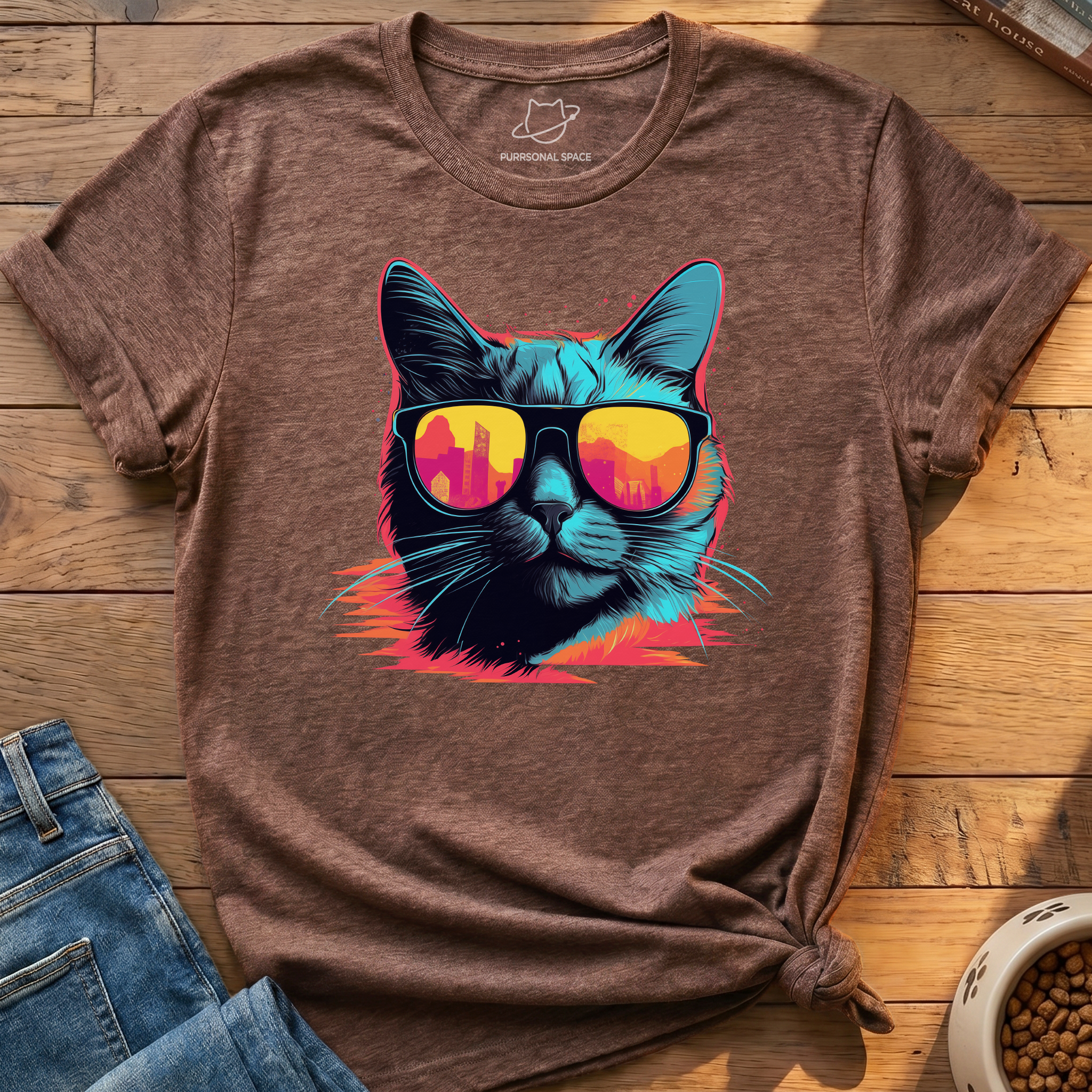 Cat 90s Sunglasses T-Shirt