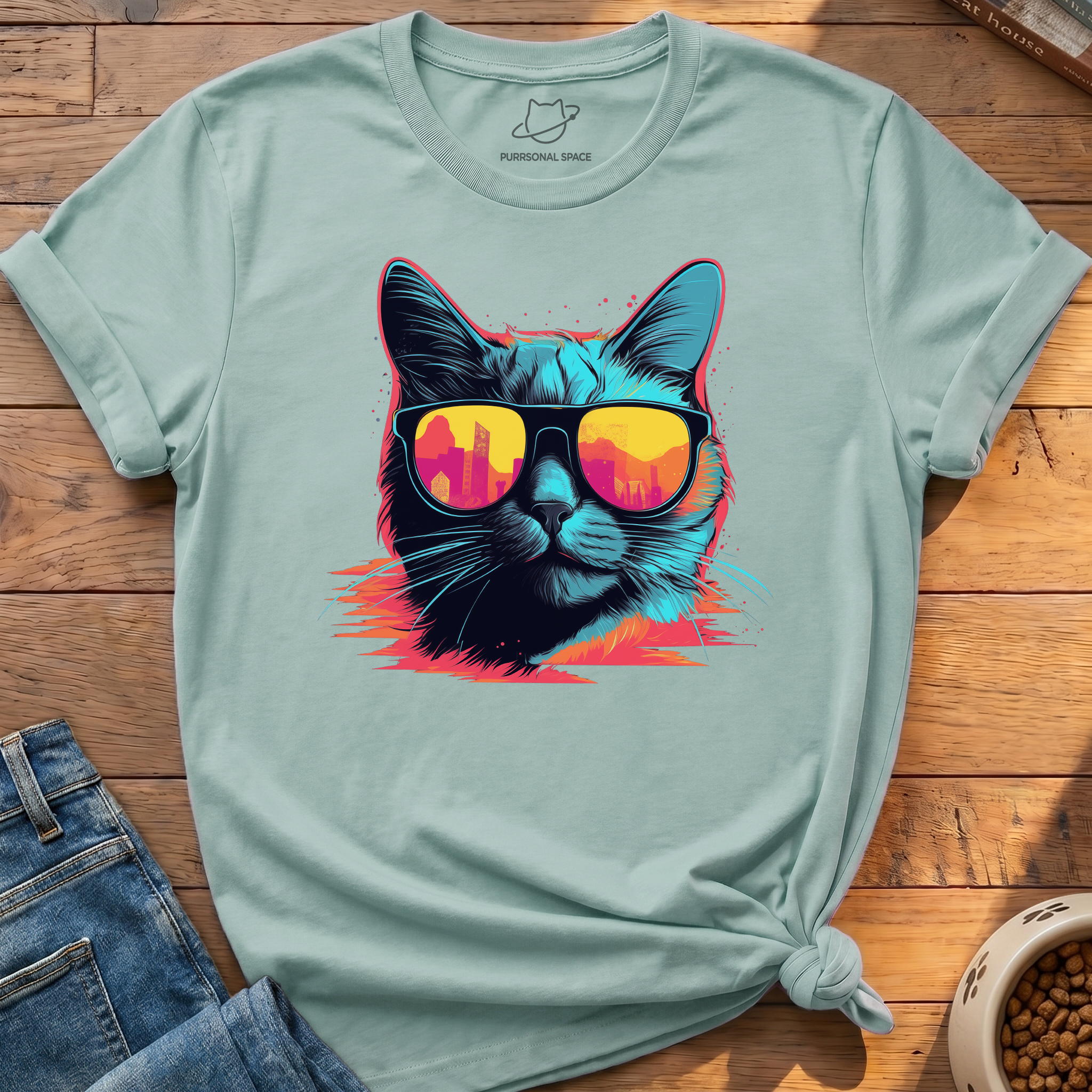 Cat 90s Sunglasses T-Shirt