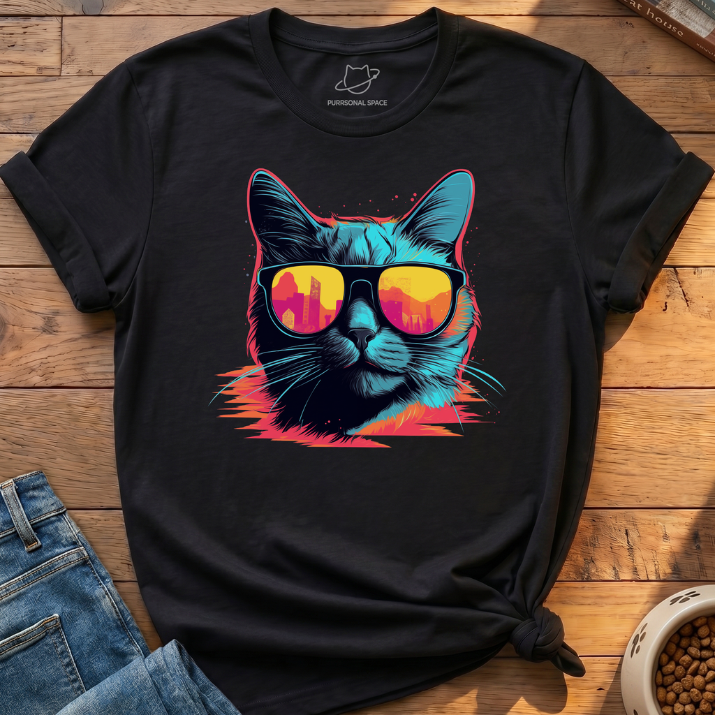 Cat 90s Sunglasses T-Shirt