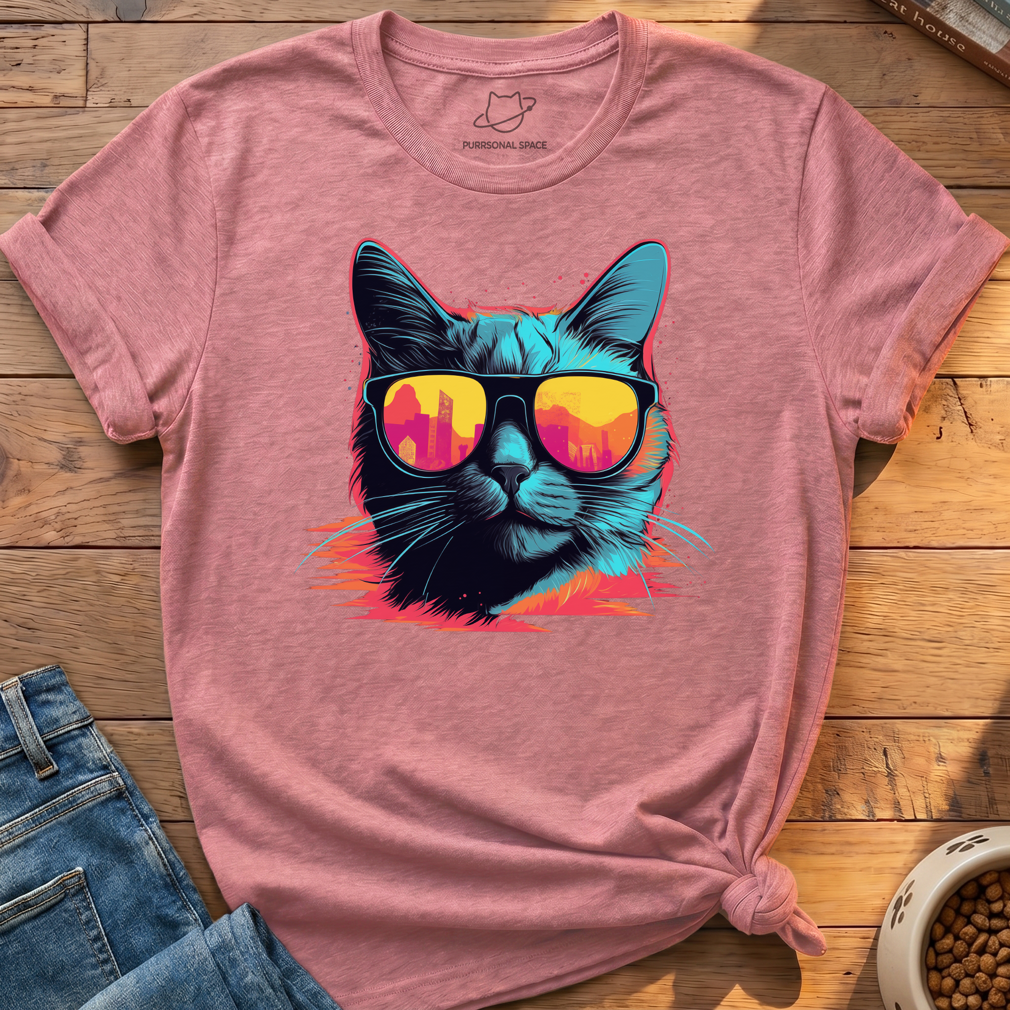 Cat 90s Sunglasses T-Shirt