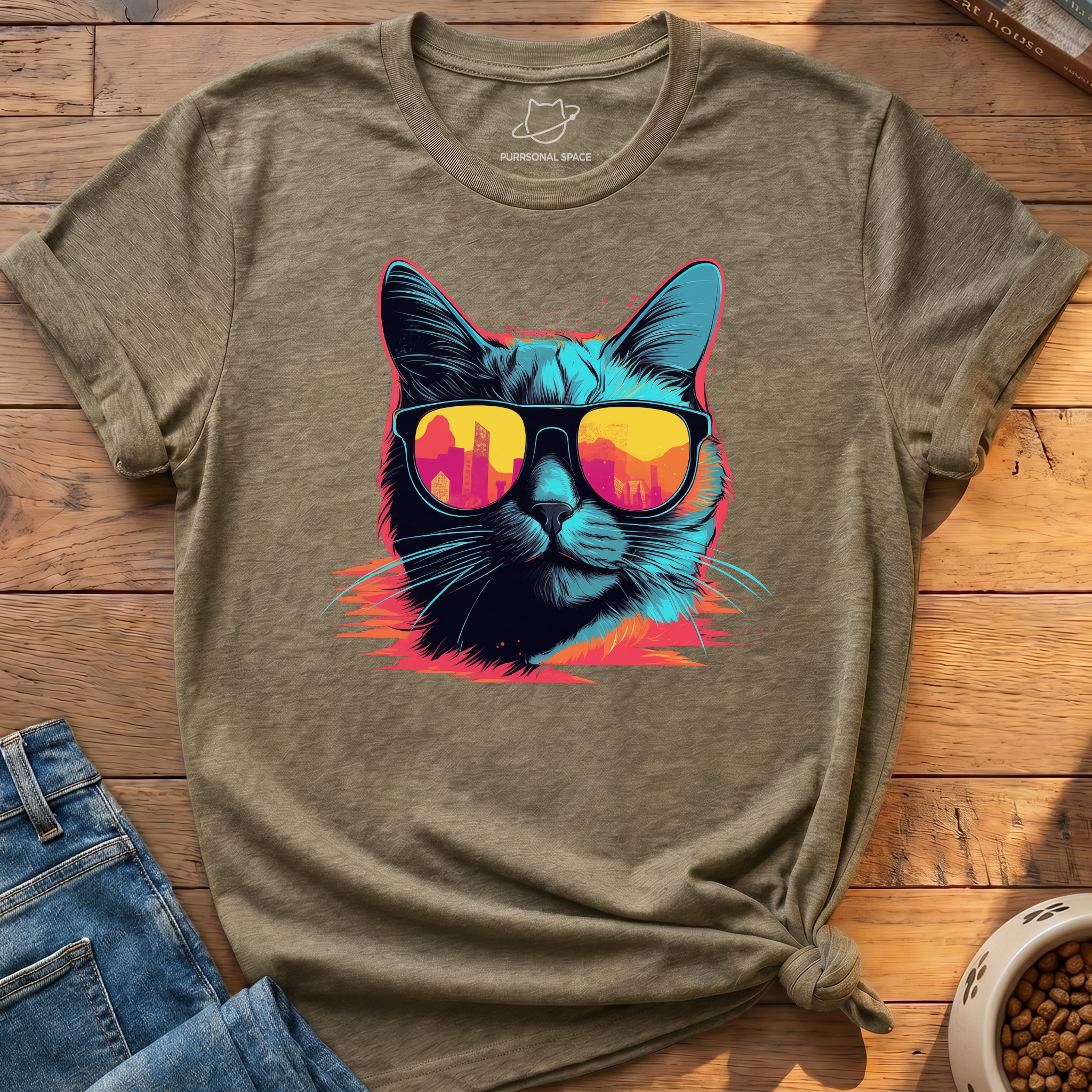 Cat 90s Sunglasses T-Shirt