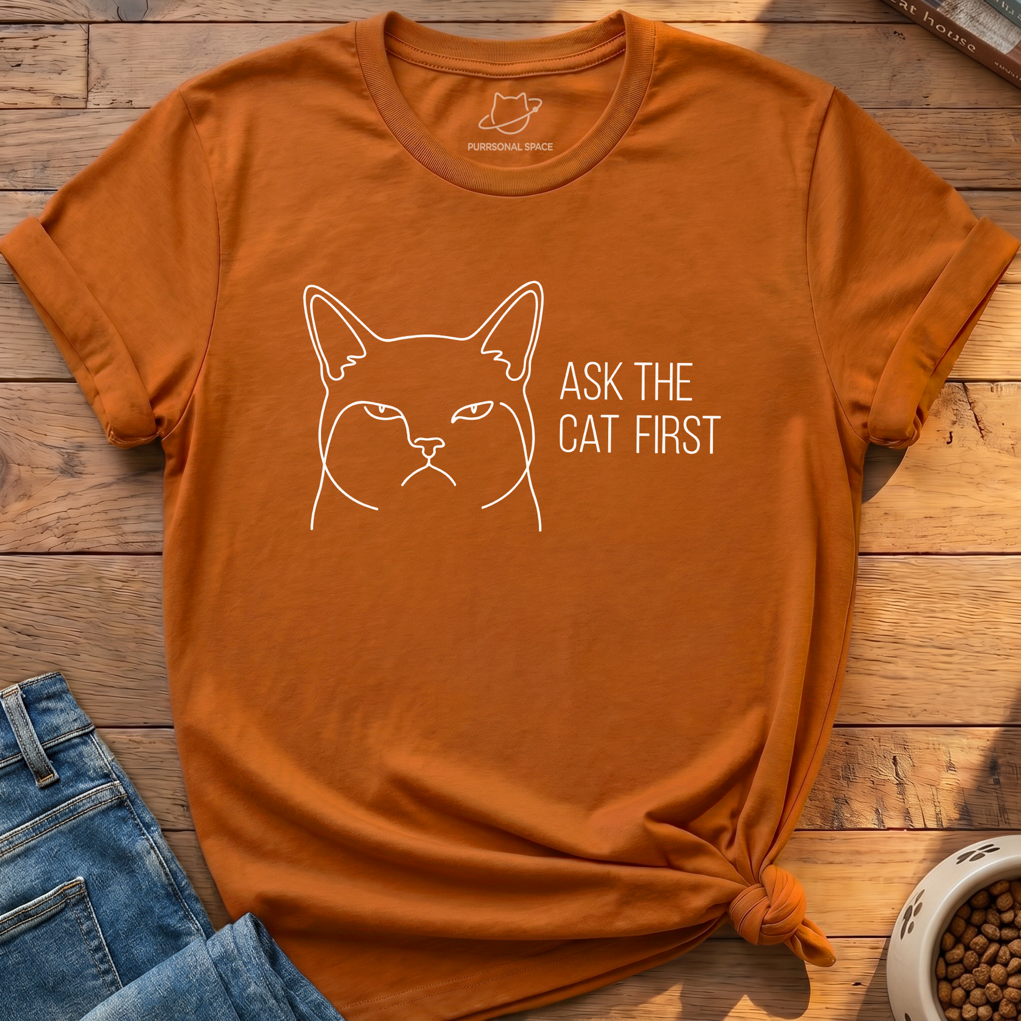 Ask The Cat First T-Shirt