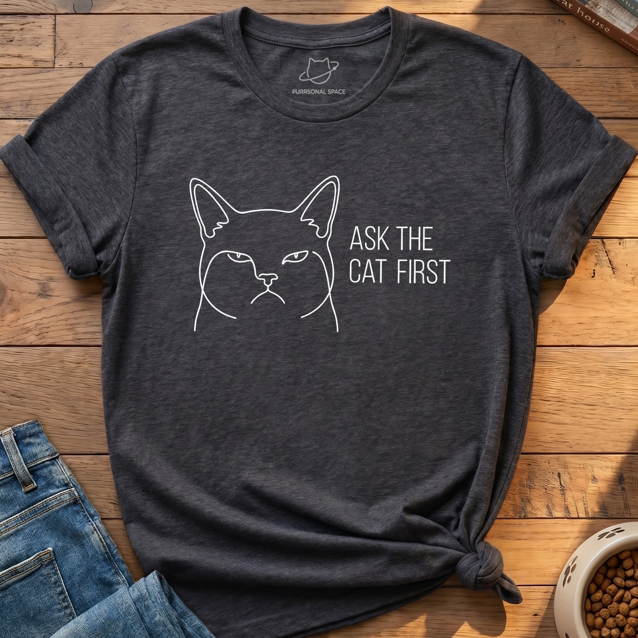 Ask The Cat First T-Shirt