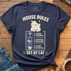 House Rules Set by Cat T-Shirt