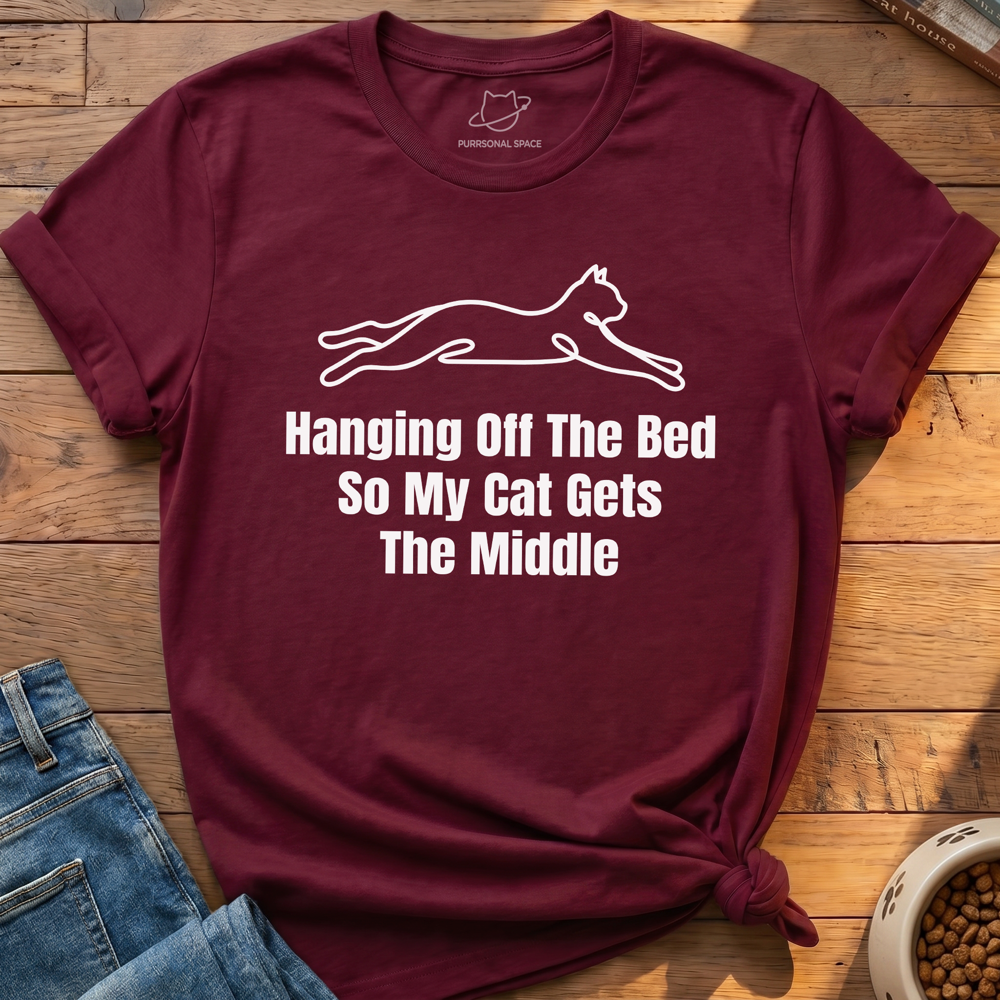 Hanging Off The Bed T-Shirt