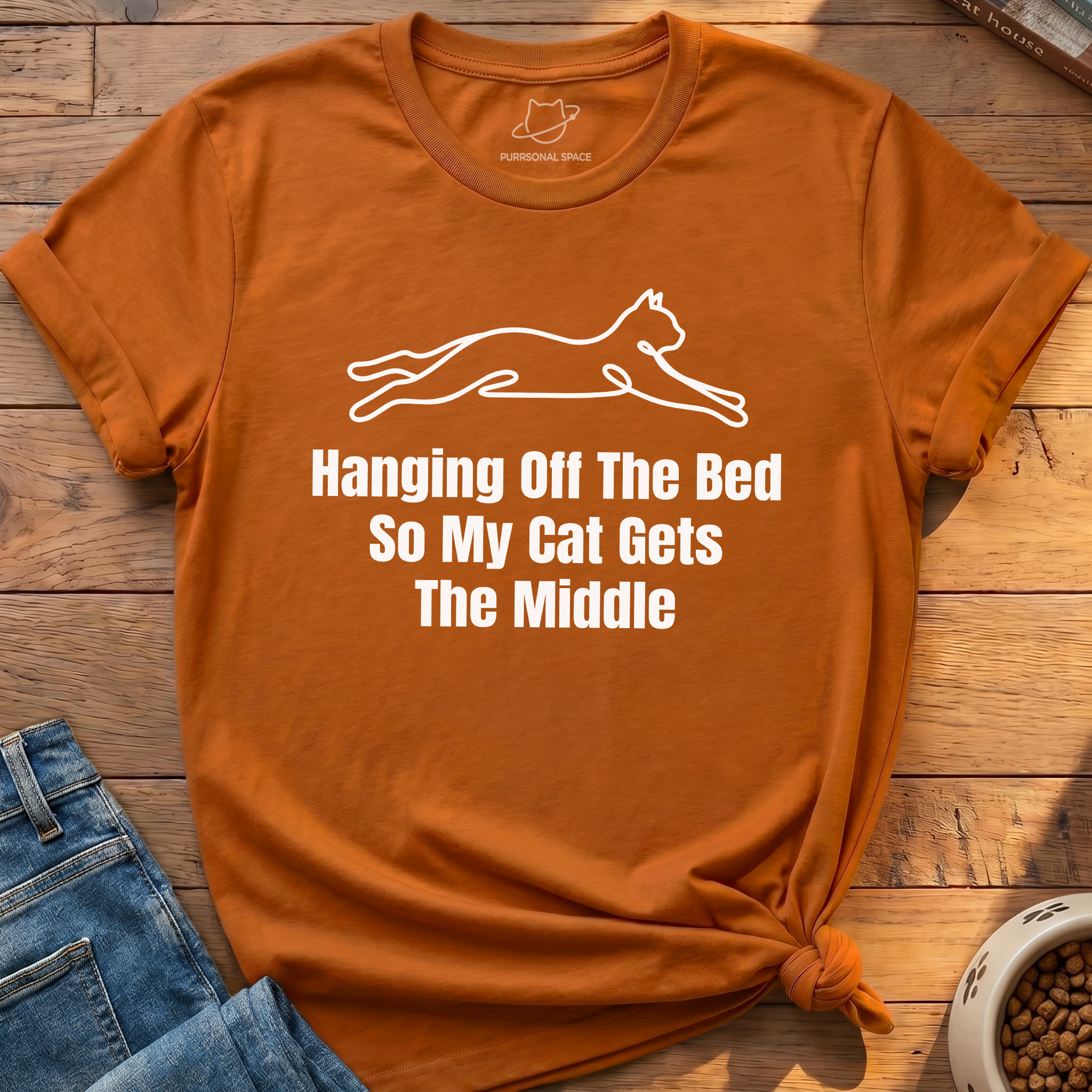 Hanging Off The Bed T-Shirt