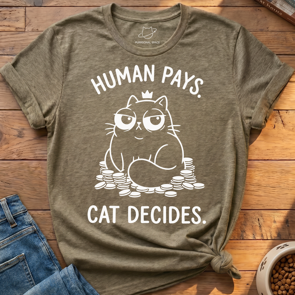 Human Pays Cat Decides T-Shirt