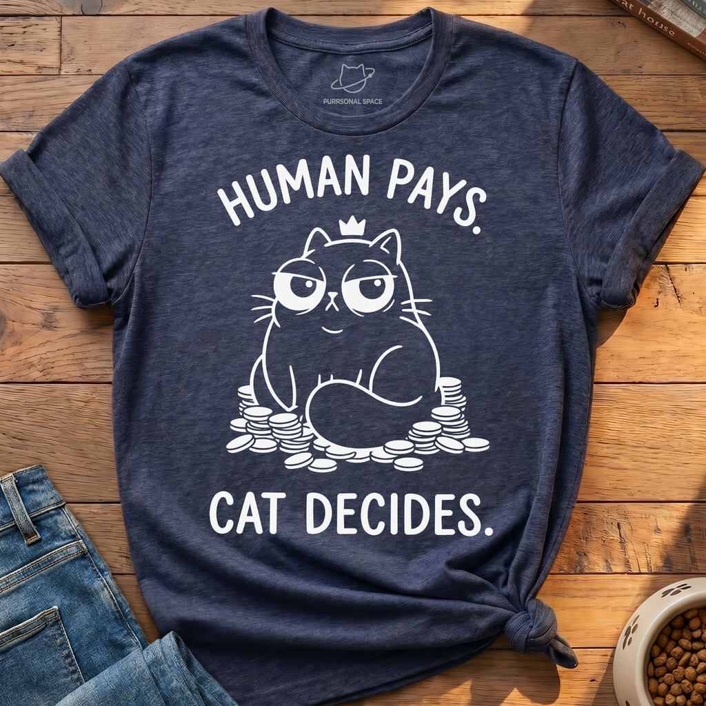 Human Pays Cat Decides T-Shirt