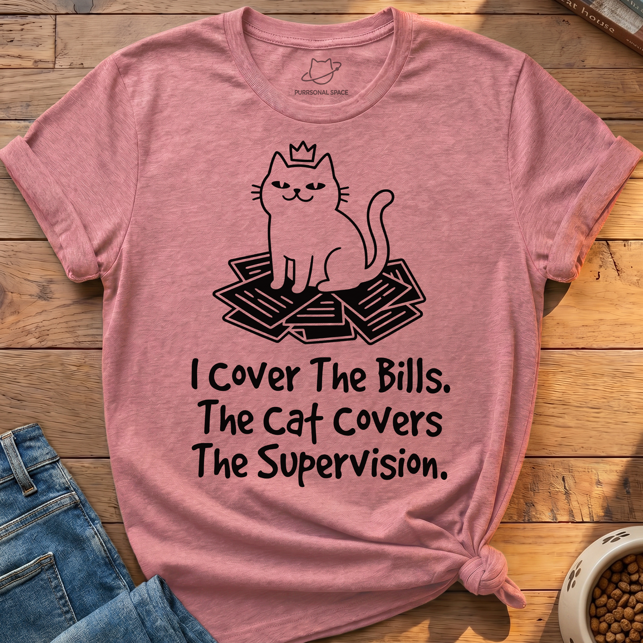 Cat Covers Supervision T-Shirt
