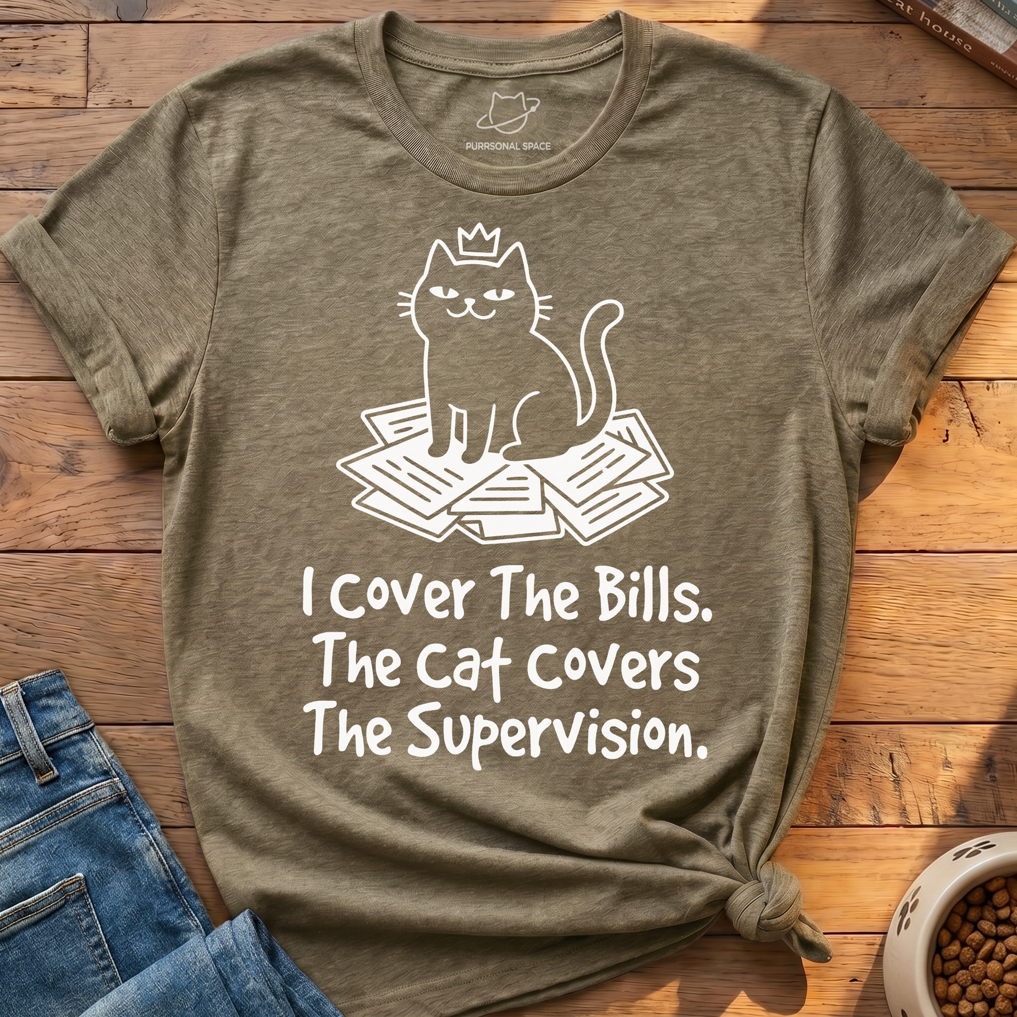 Cat Covers Supervision T-Shirt